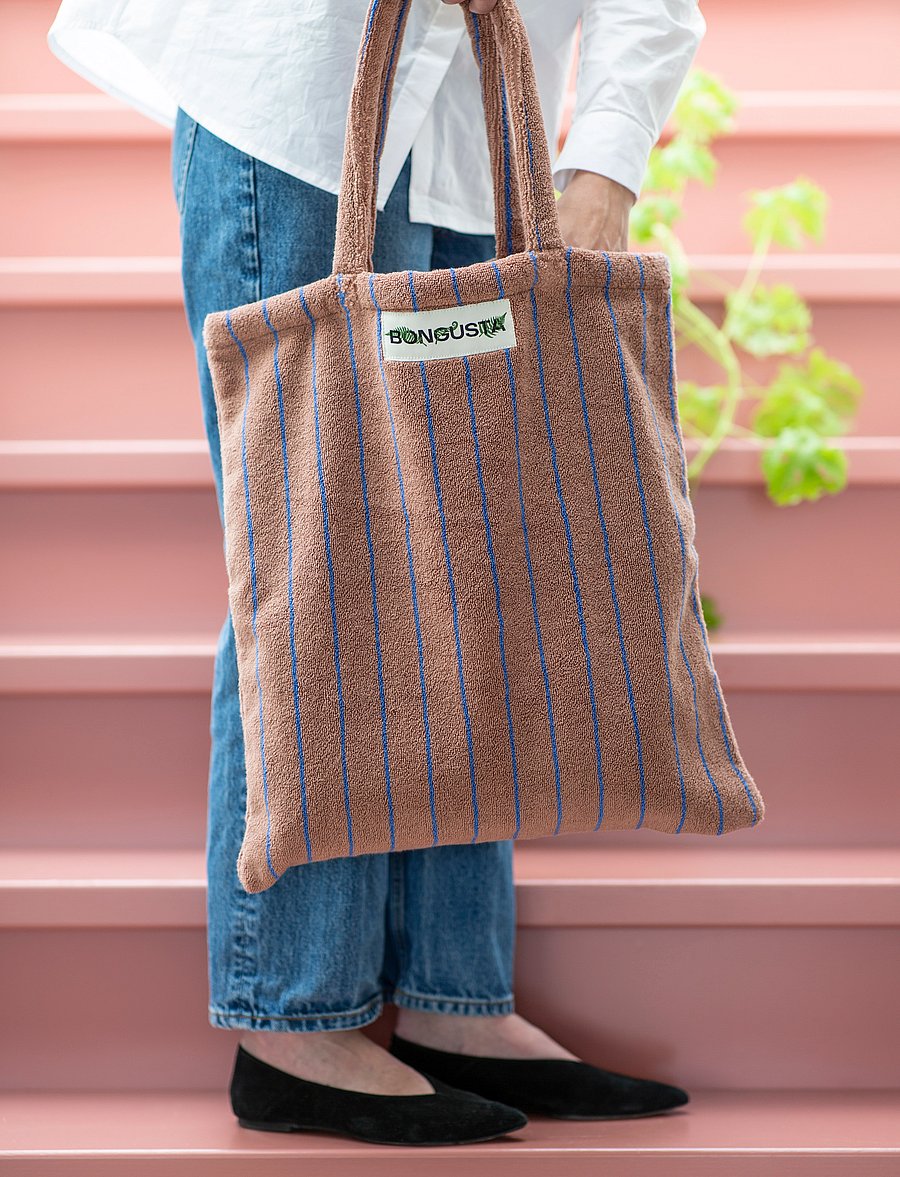 Bongusta - Naram Totebag - tote bags - camel & ultramarine - 2