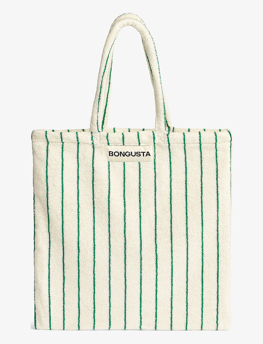 Bongusta - Naram Totebag - tote bags - pure white & grass - 1