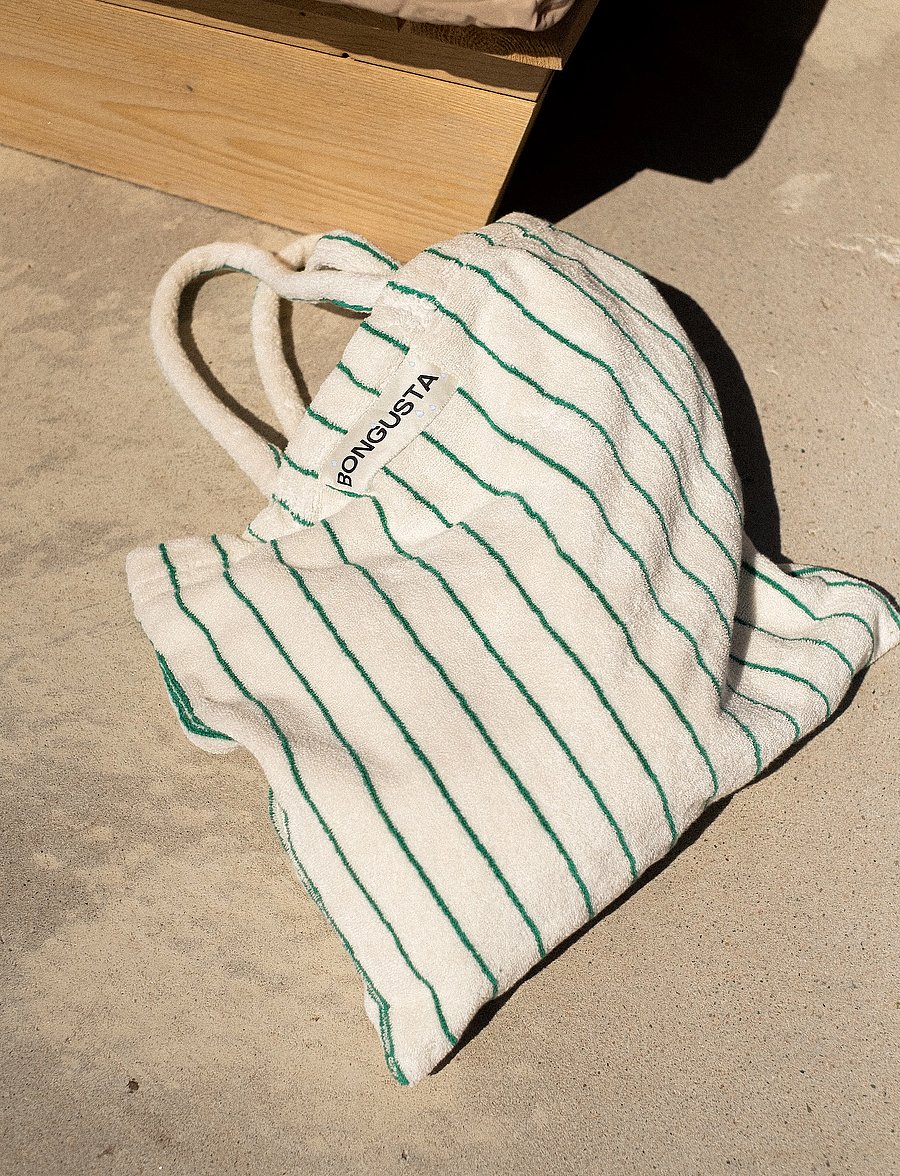 Bongusta - Naram Totebag - tote bags - pure white & grass - 0