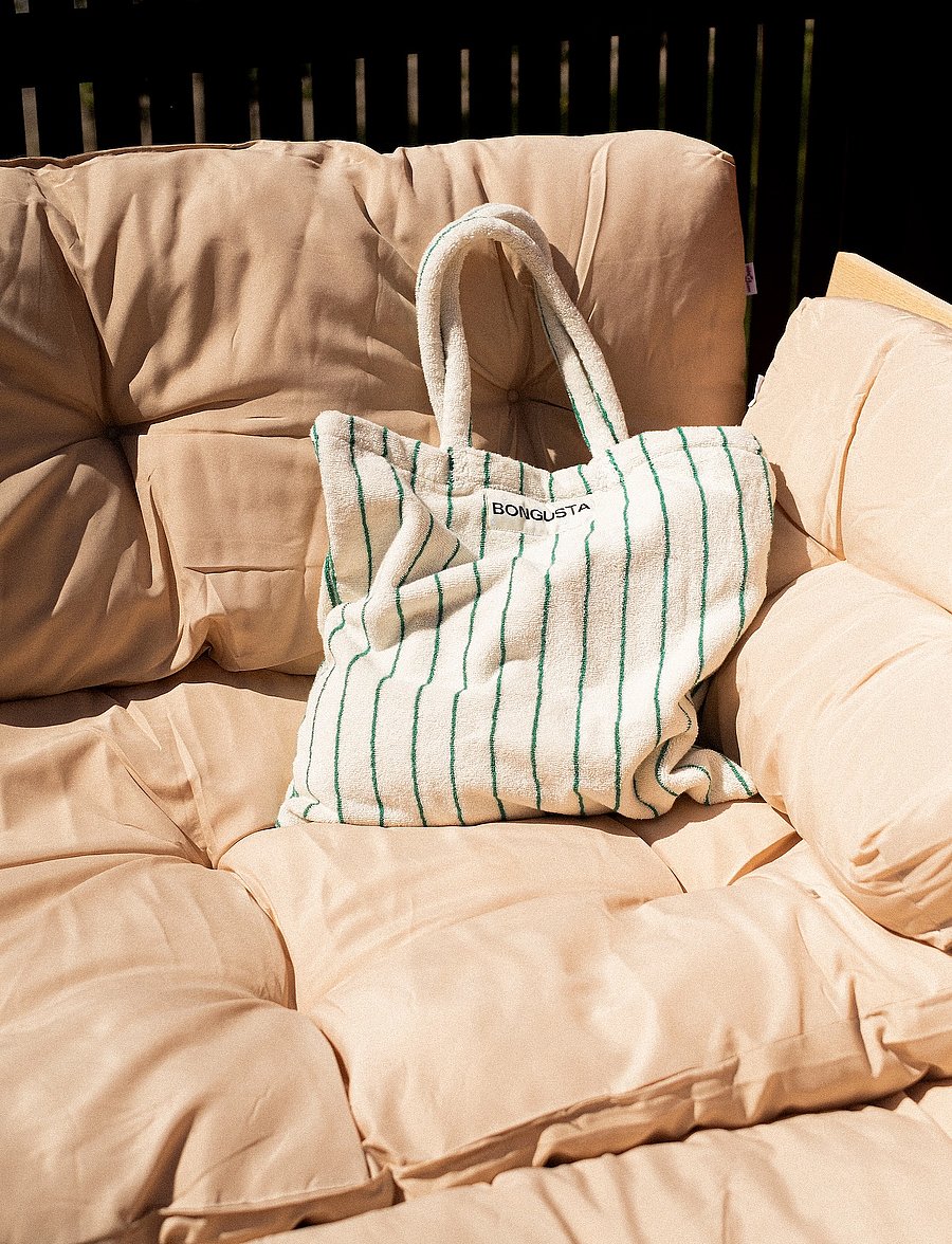 Bongusta - Naram Totebag - tote bags - pure white & grass - 2