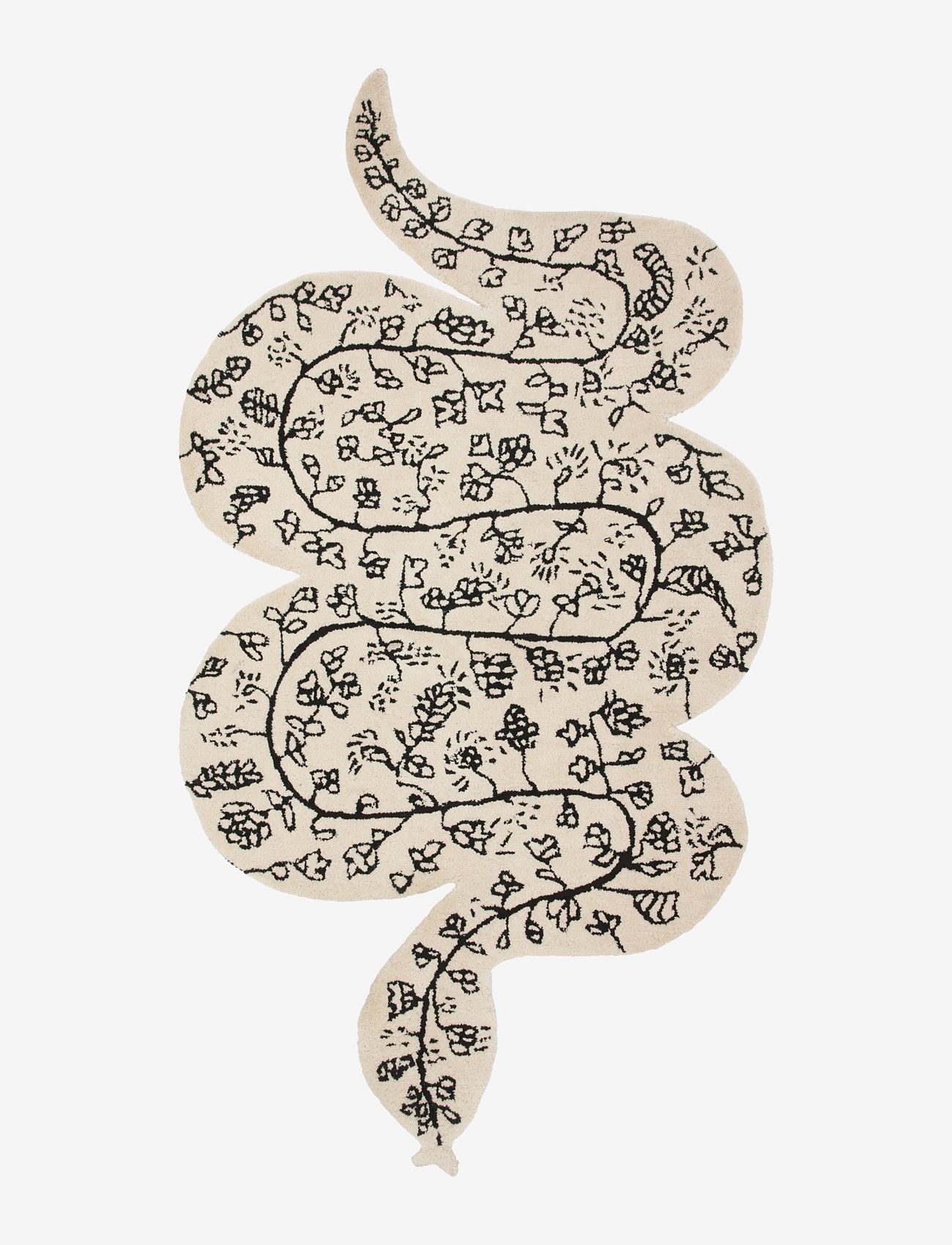 Bongusta - Snake rug - creme & ink - 0