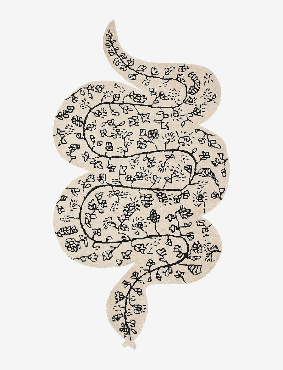 Bongusta - Snake rug - asymmetrische teppiche - creme & ink - 0