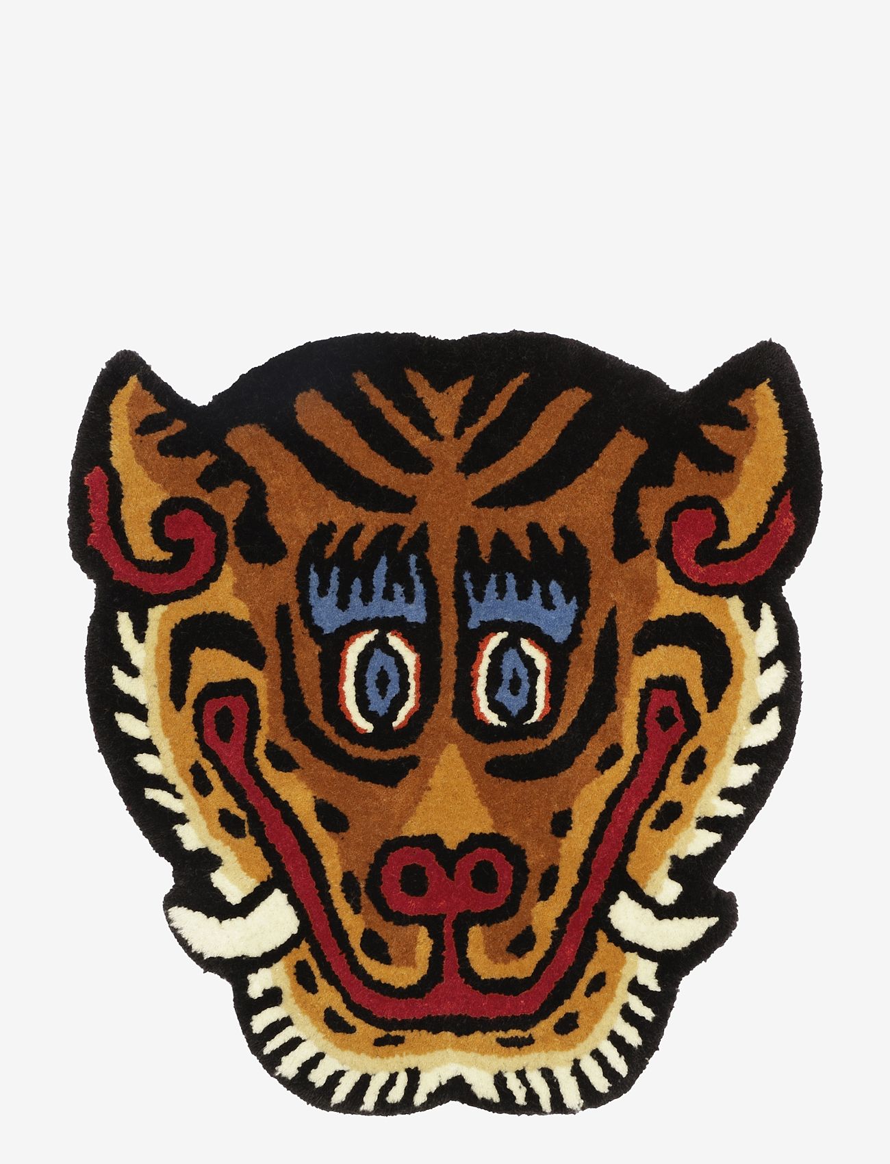 Bongusta Tiger Face Rug, 55X52 cm, Rugs & Carpets, Mehrfarbig/gemustert - Wool Rugs, Kinder
