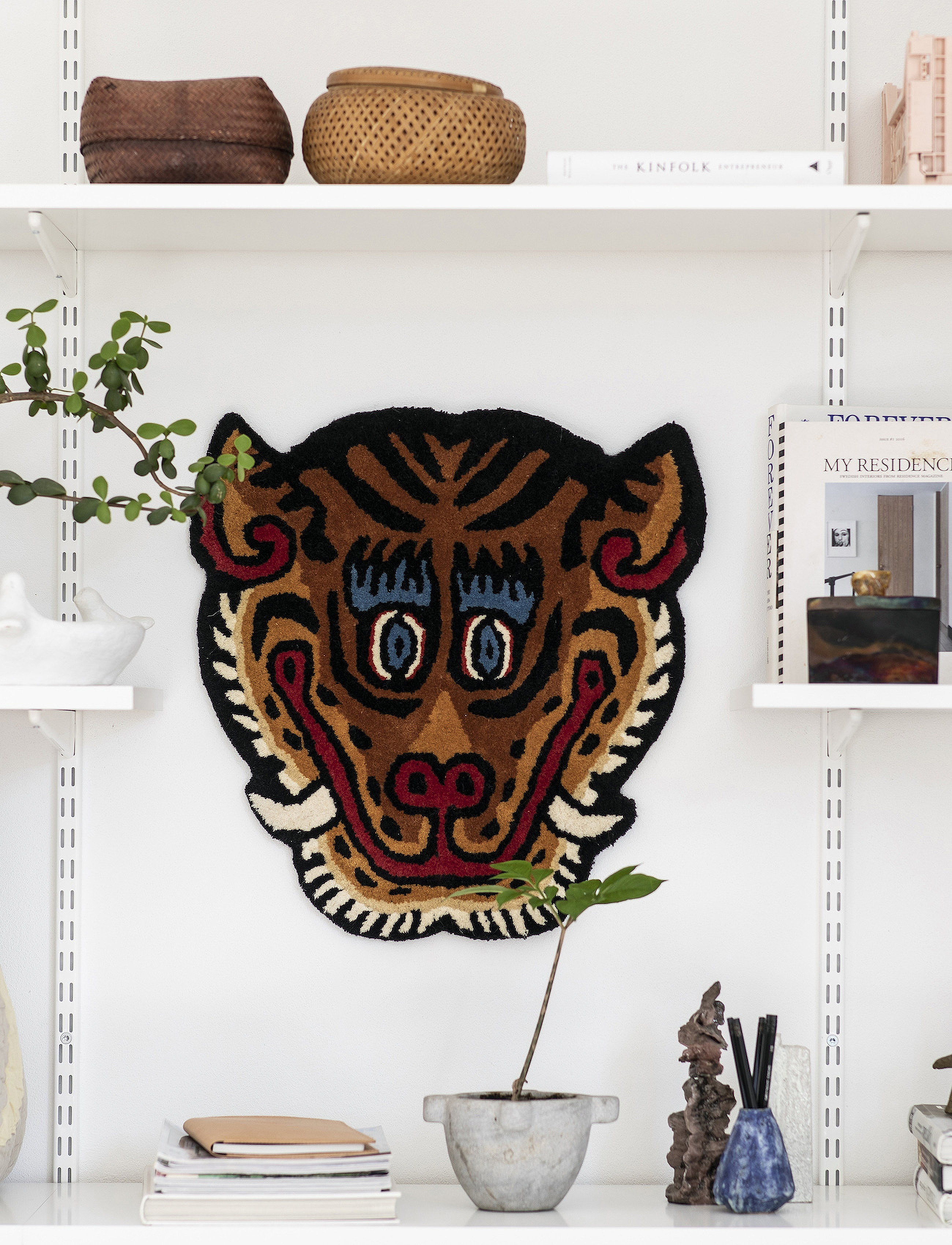 Bongusta - Tiger Face Rug - asymmetriska mattor - multi - 1