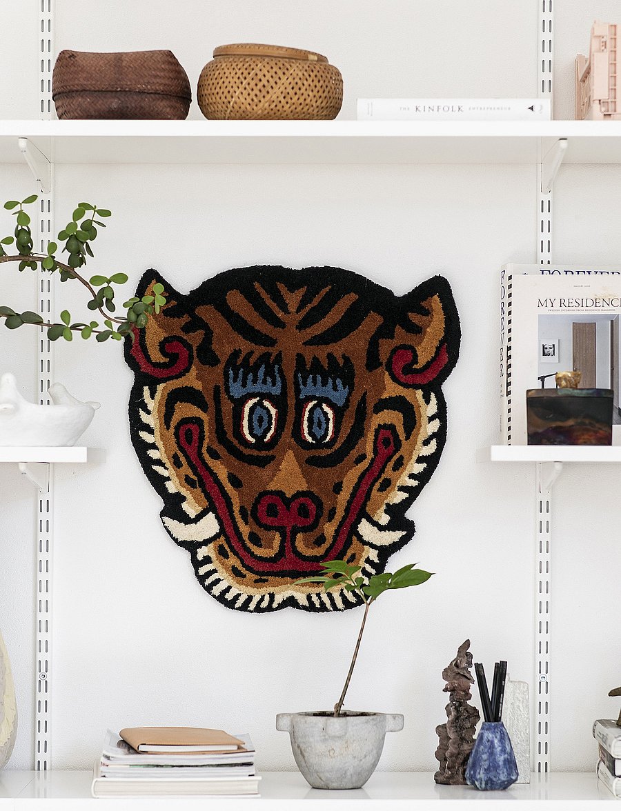 Bongusta - Tiger Face Rug - asymmetrische teppiche - multi - 1