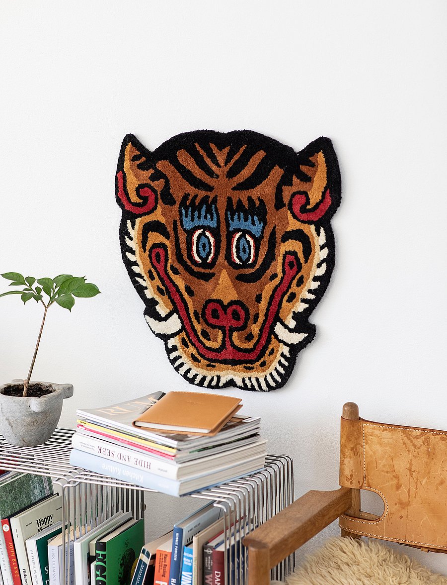 Bongusta - Tiger Face Rug - asymmetrische teppiche - multi - 2