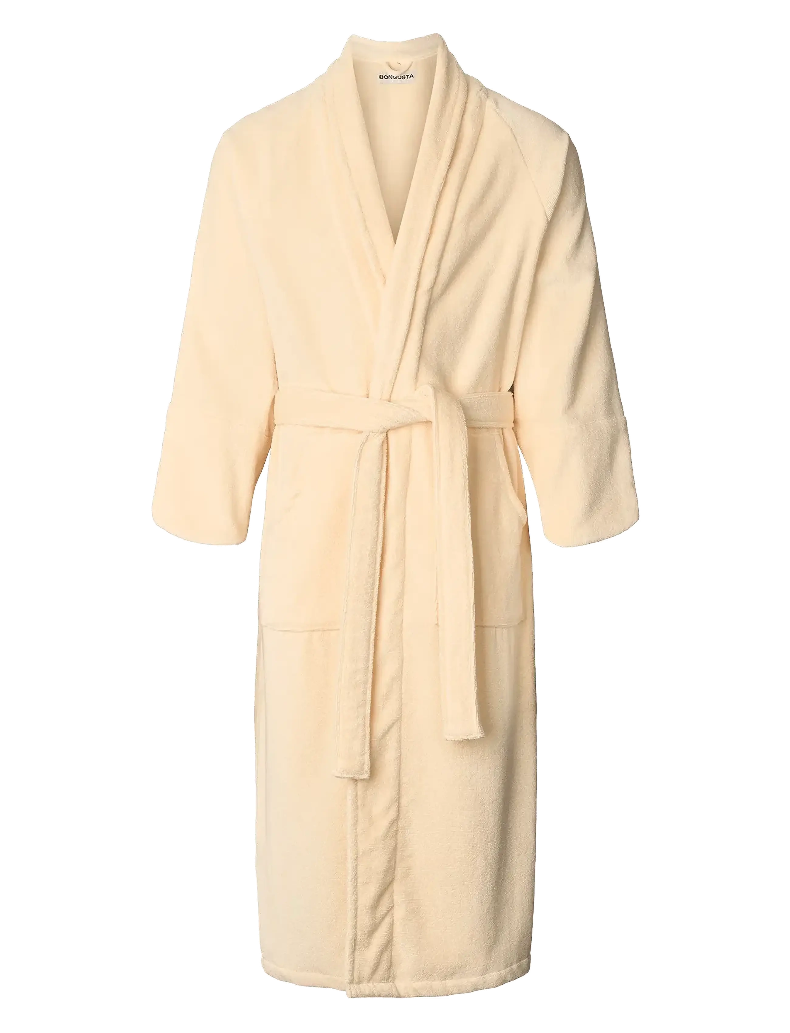 Bongusta Naram Bathrobe, Morgenkåbe, Creme, Str: S/M