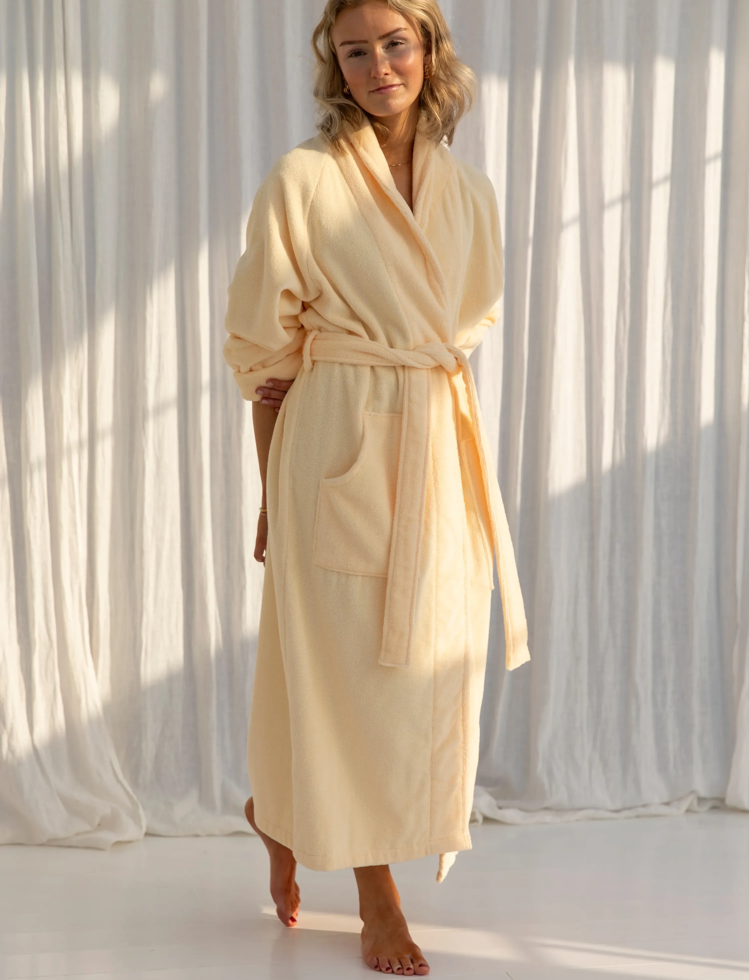 Bongusta Naram Bathrobe, S/M, Bathroom Textiles, Creme - Robes, Frauen