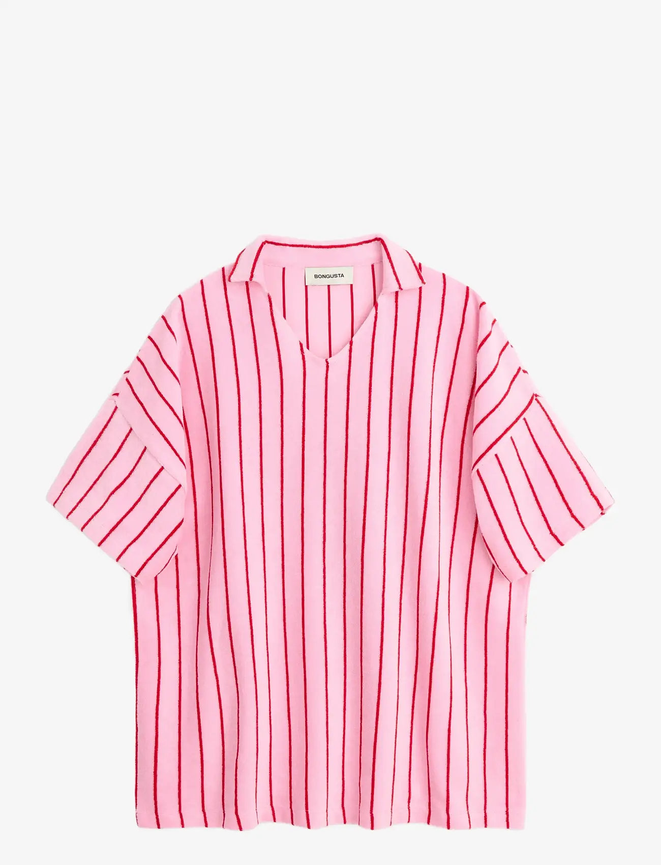 Bongusta - Naram Collar Tee - polo shirts - baby pink & ski patrol - 1
