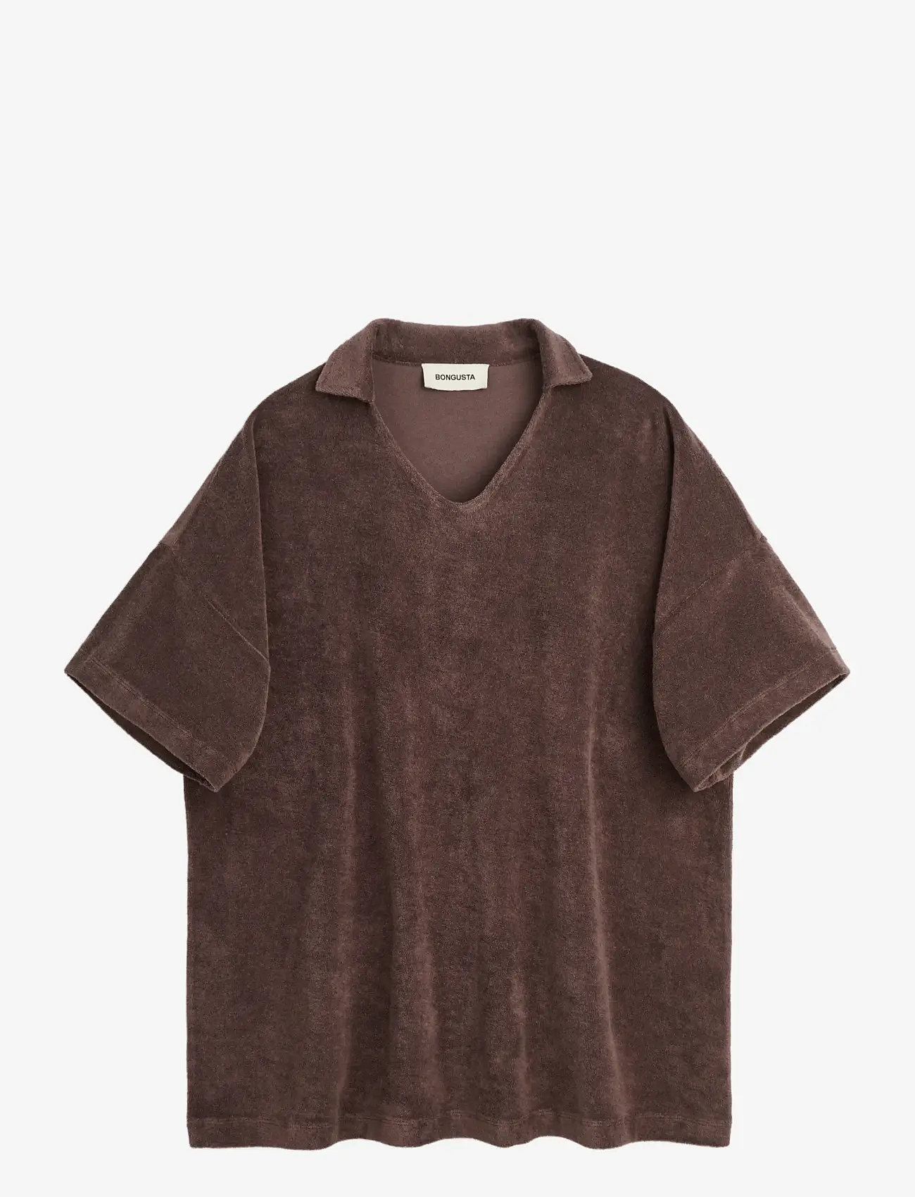 Bongusta - Naram Collar Tee - polo shirts - coffee - 1