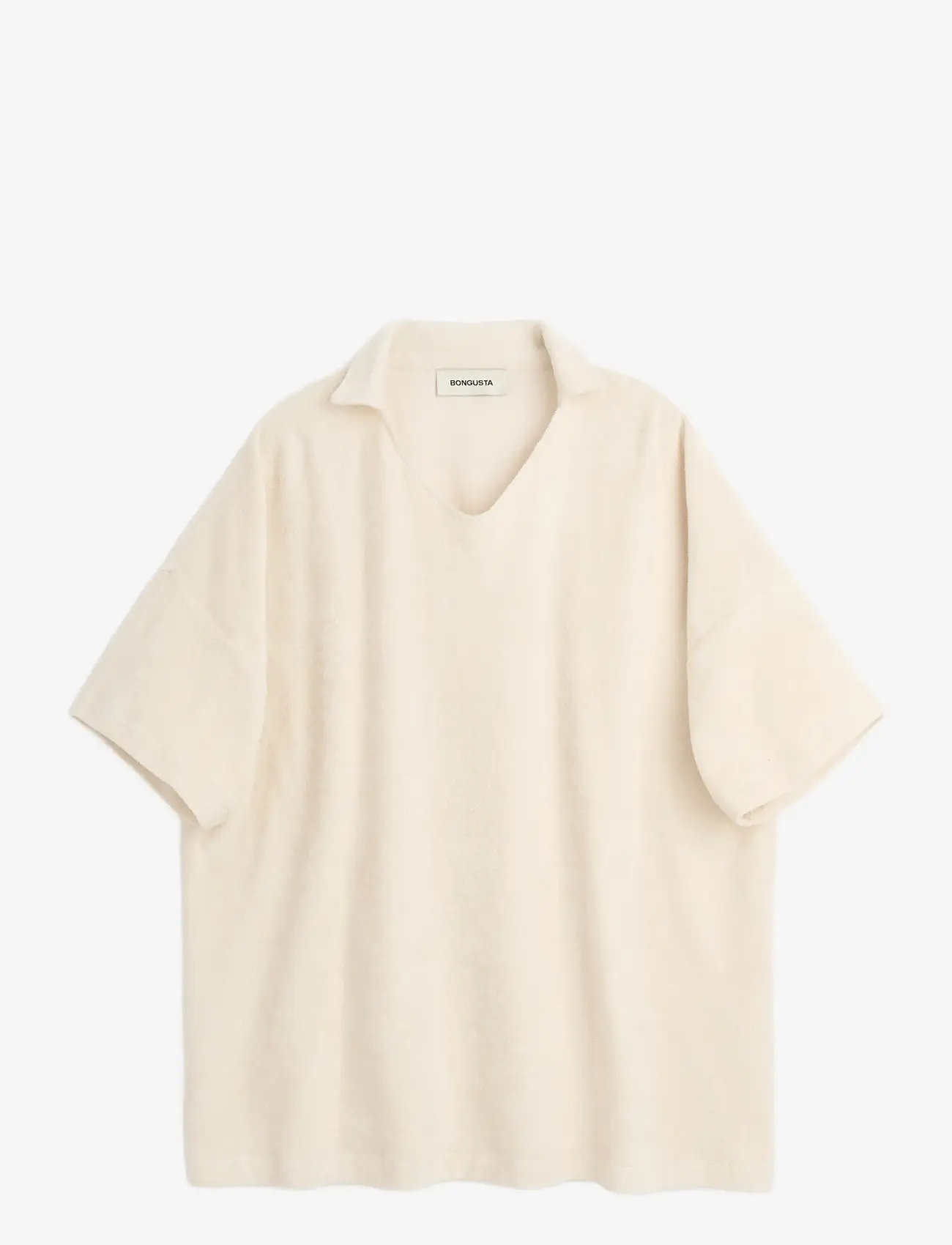 Bongusta - Naram Collar Tee - polo shirts - moonbeam - 1
