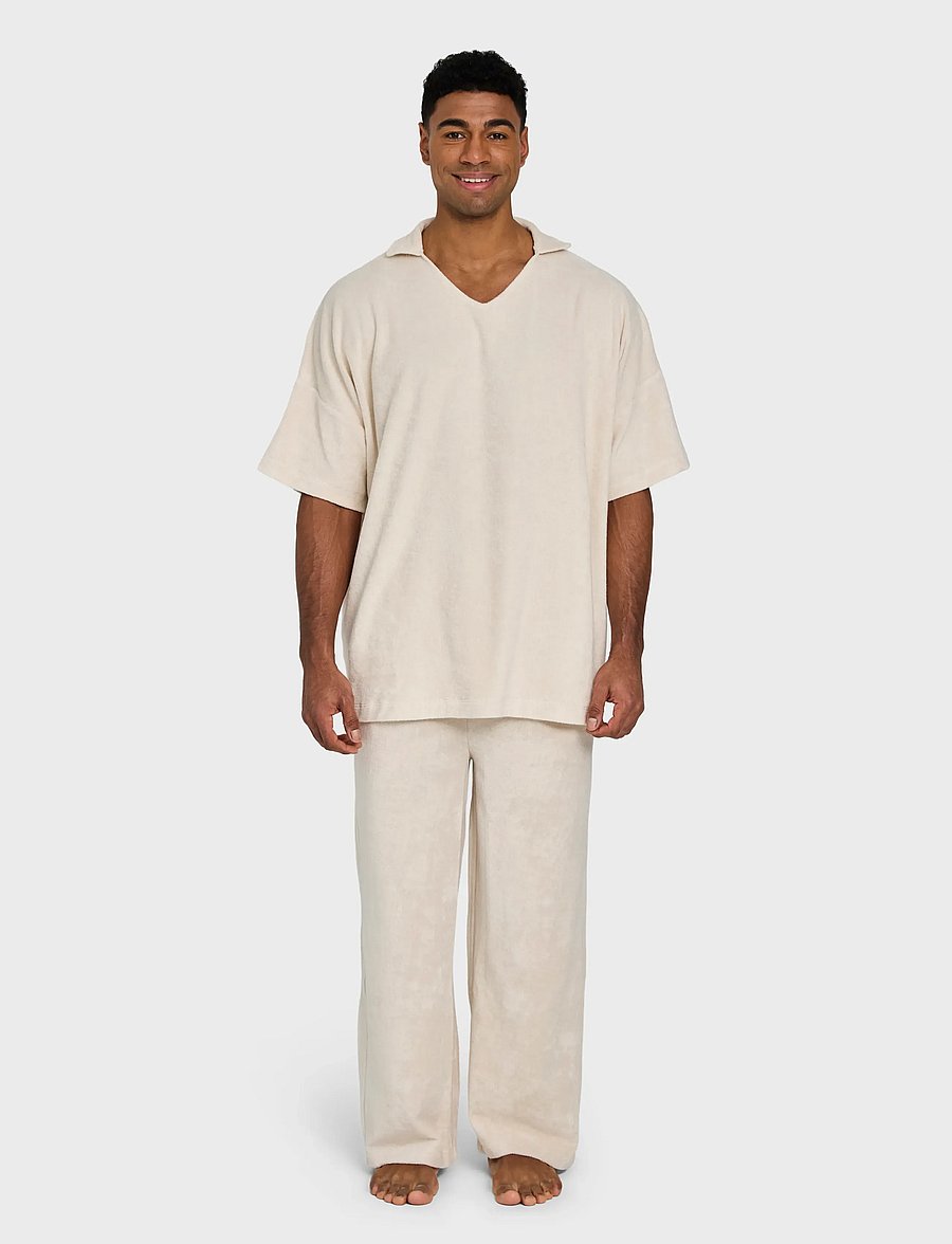 Bongusta - Naram Collar Tee - poloshirts - moonbeam - 0