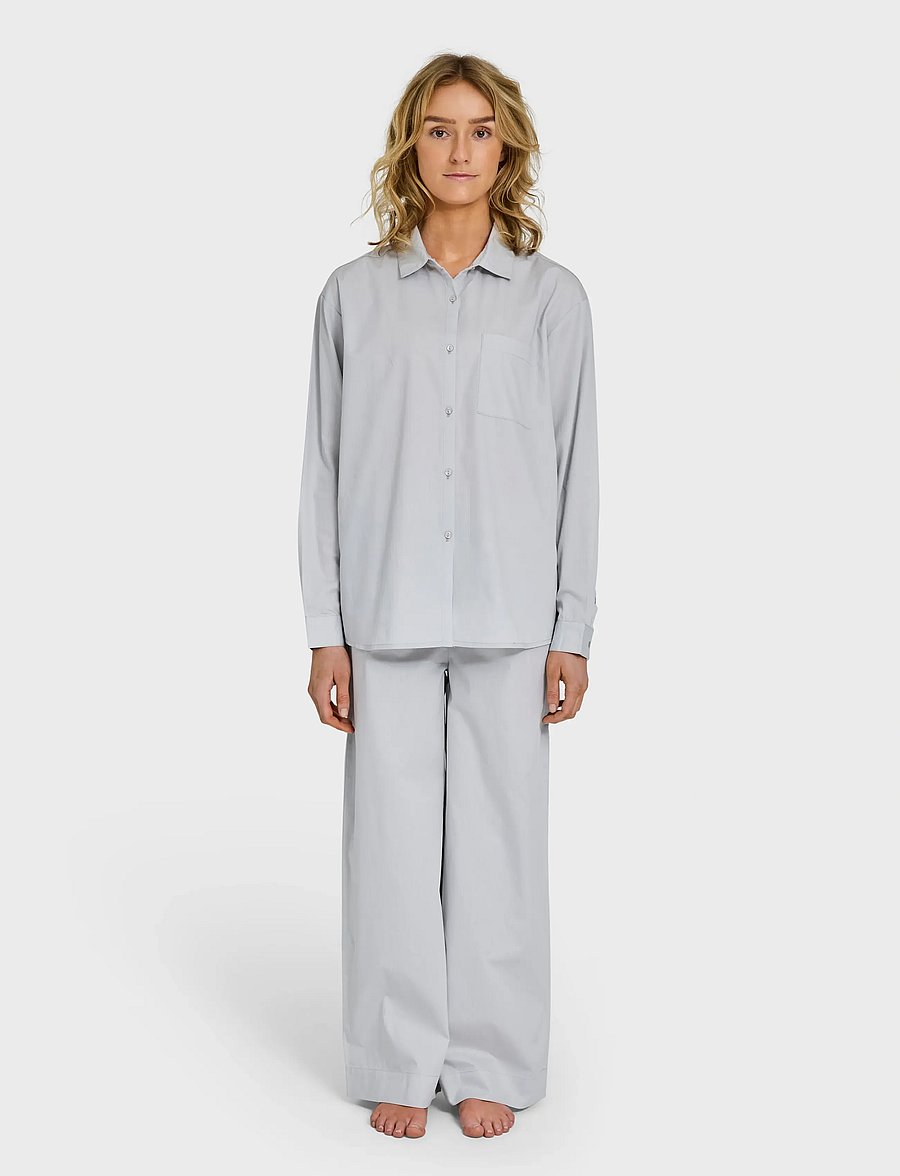 Bongusta - Sahej Long Sleeve Shirt - pikkade varrukatega särgid - grey - 0