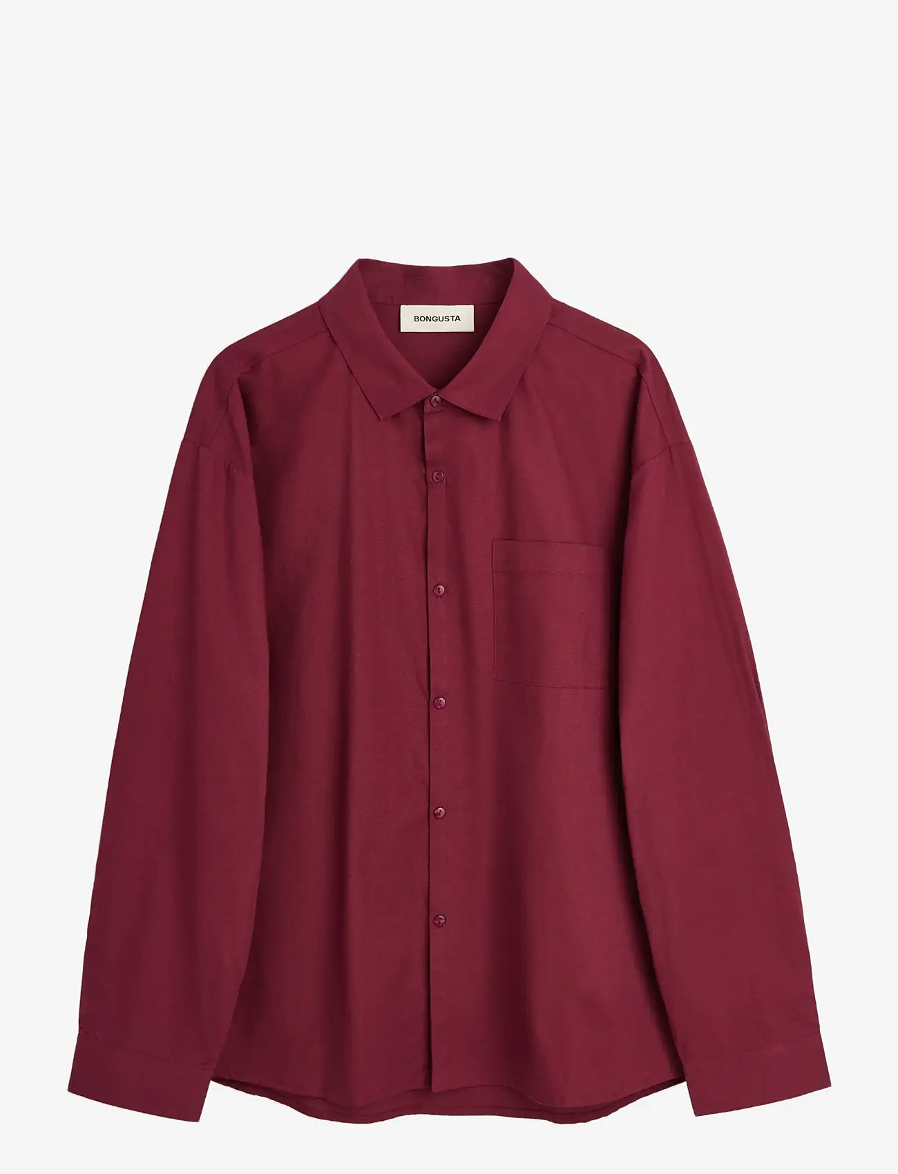 Bongusta - Sahej Long Sleeve Shirt - langärmlige hemden - wine - 1