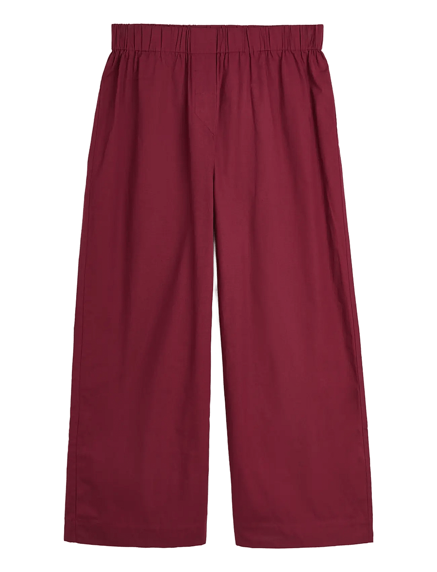 Bongusta - Sahej Pants - hosen mit weitem bein - wine - 1