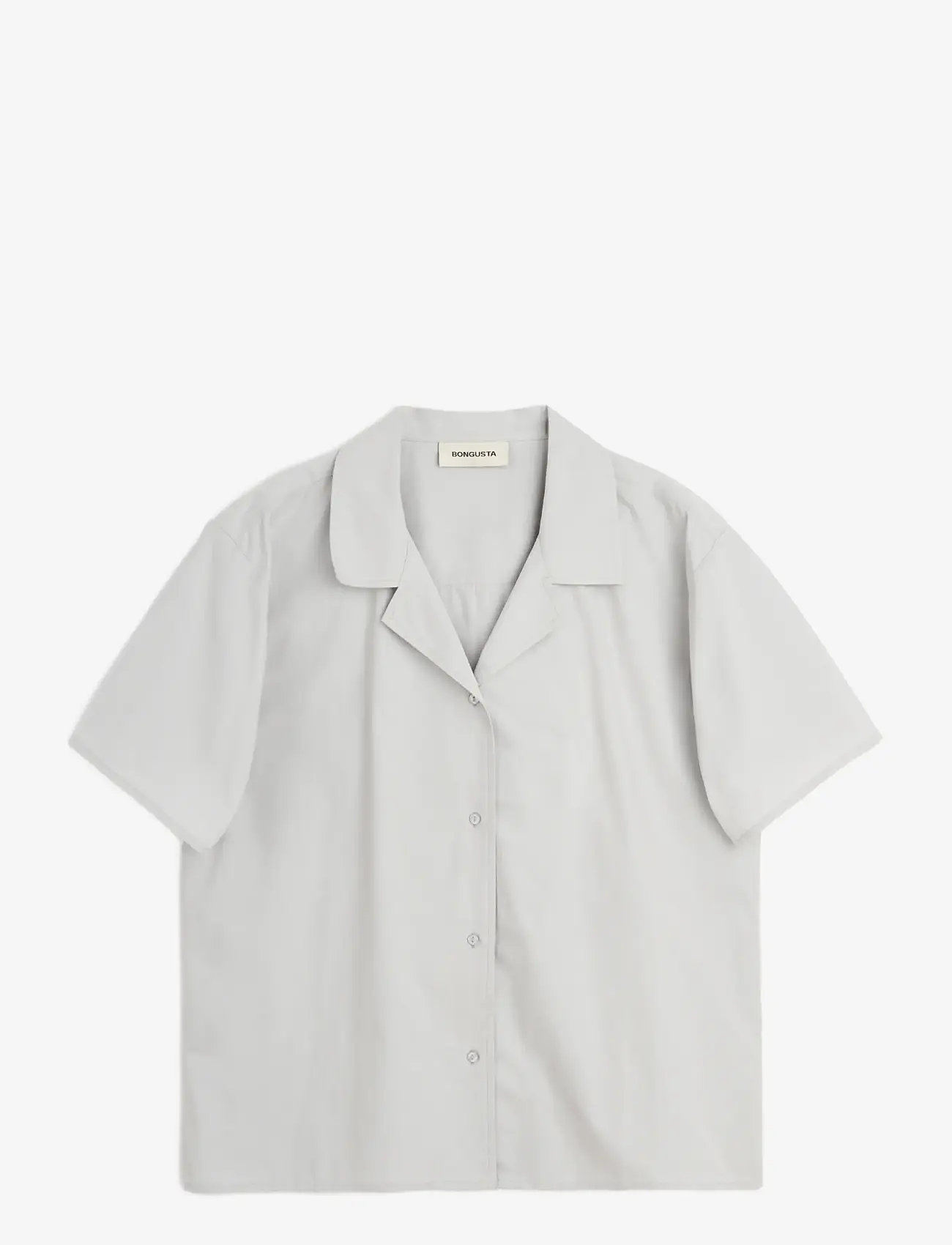 Bongusta - Sahej Short Sleeve Shirt - kortærmede skjorter - grey - 1