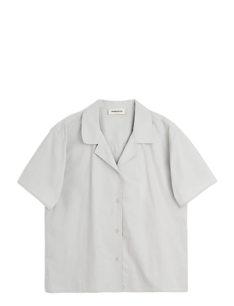 Bongusta - Sahej Short Sleeve Shirt - kortærmede skjorter - grey - 1
