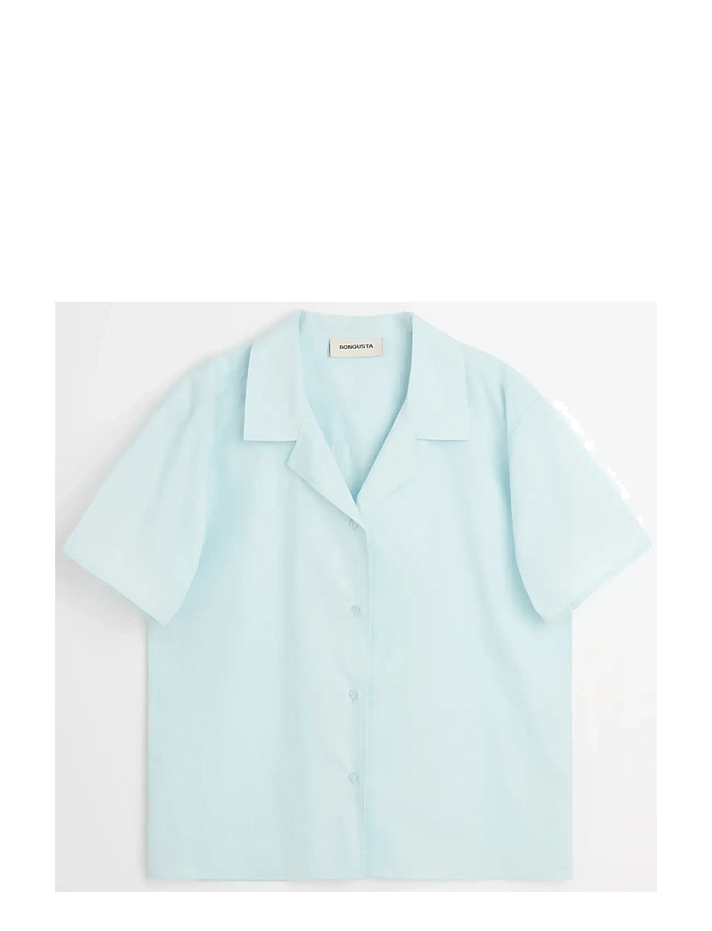 Bongusta - Sahej Short Sleeve Shirt - kurzärmlige hemden - ice blue - 1