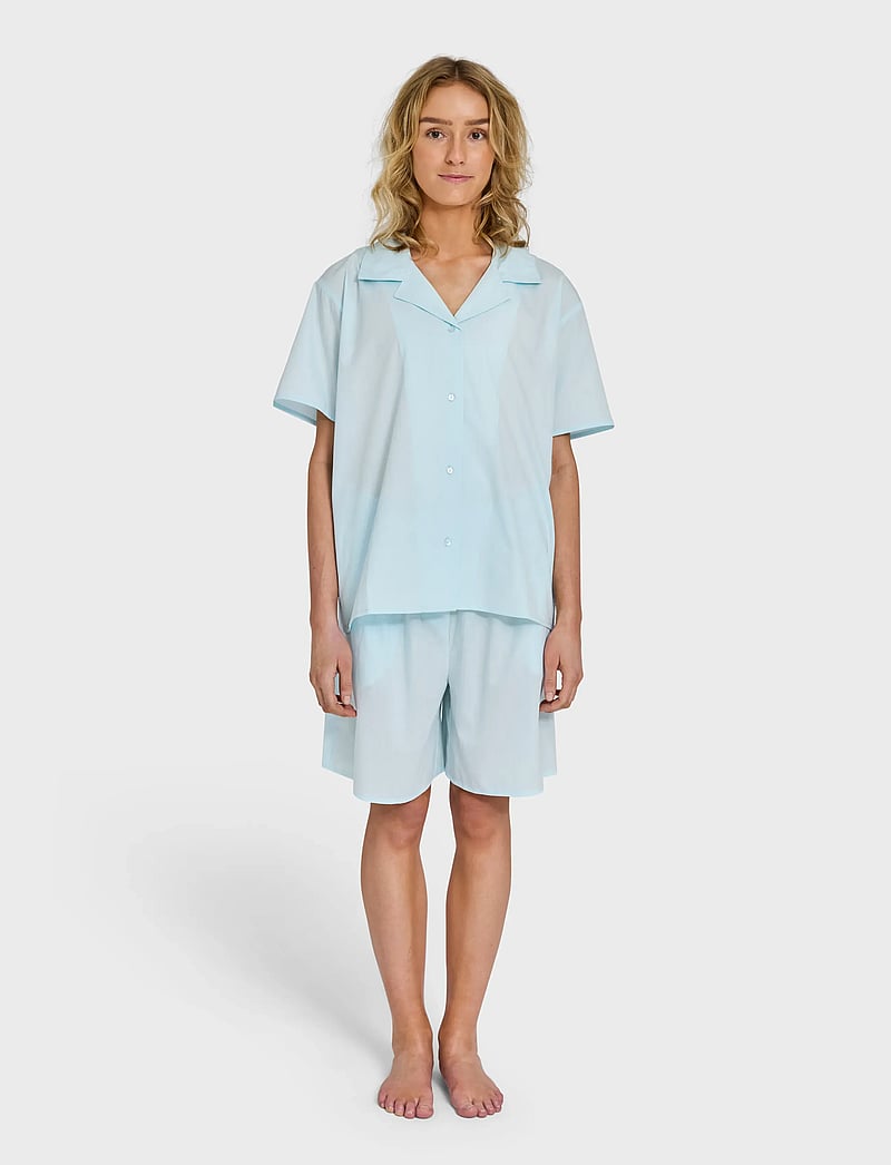 Bongusta - Sahej Short Sleeve Shirt - kurzärmlige hemden - ice blue - 0