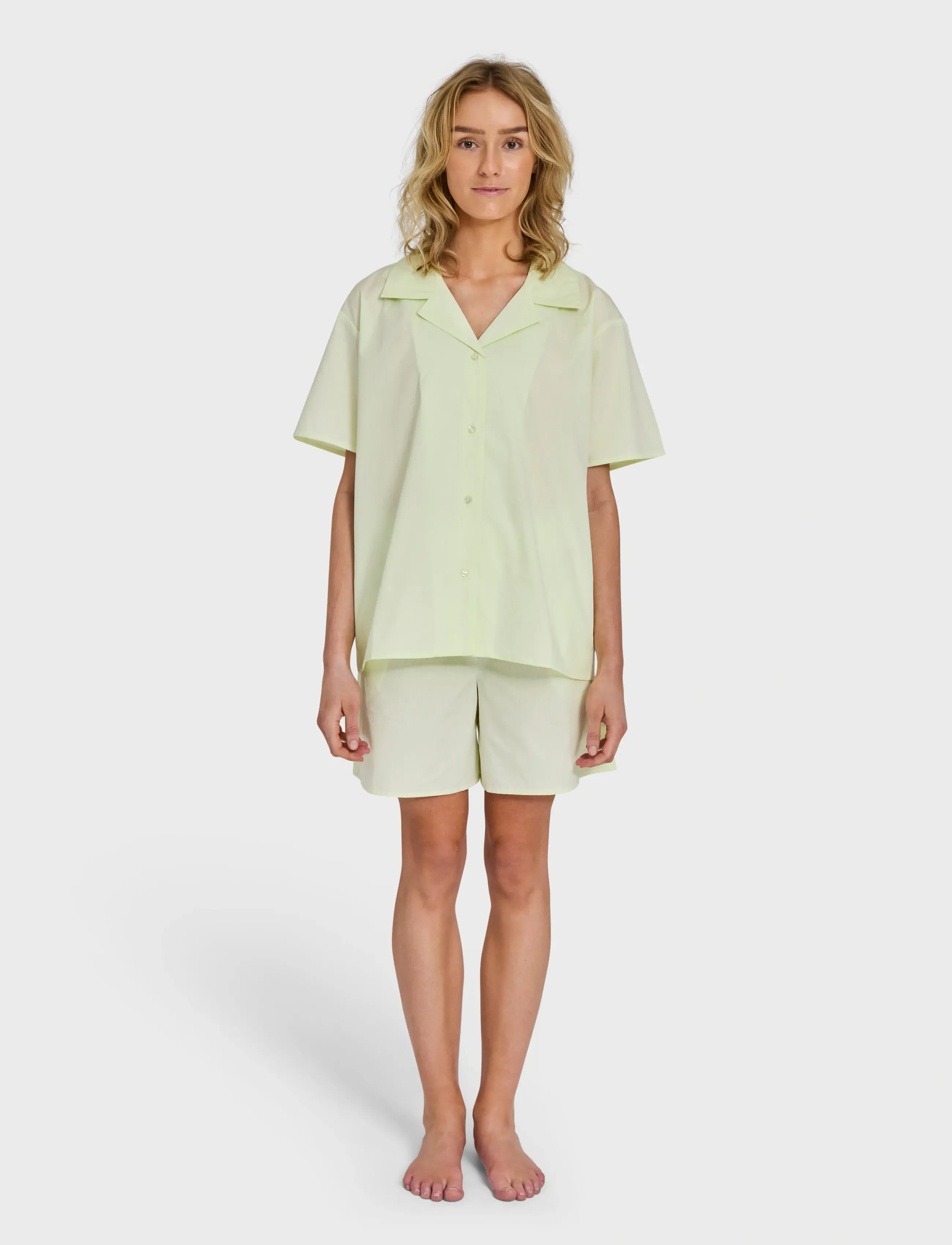 Bongusta Sahej Short Sleeve Shirt, XS, Shirts, Gelb - Short-sleeved, Frauen