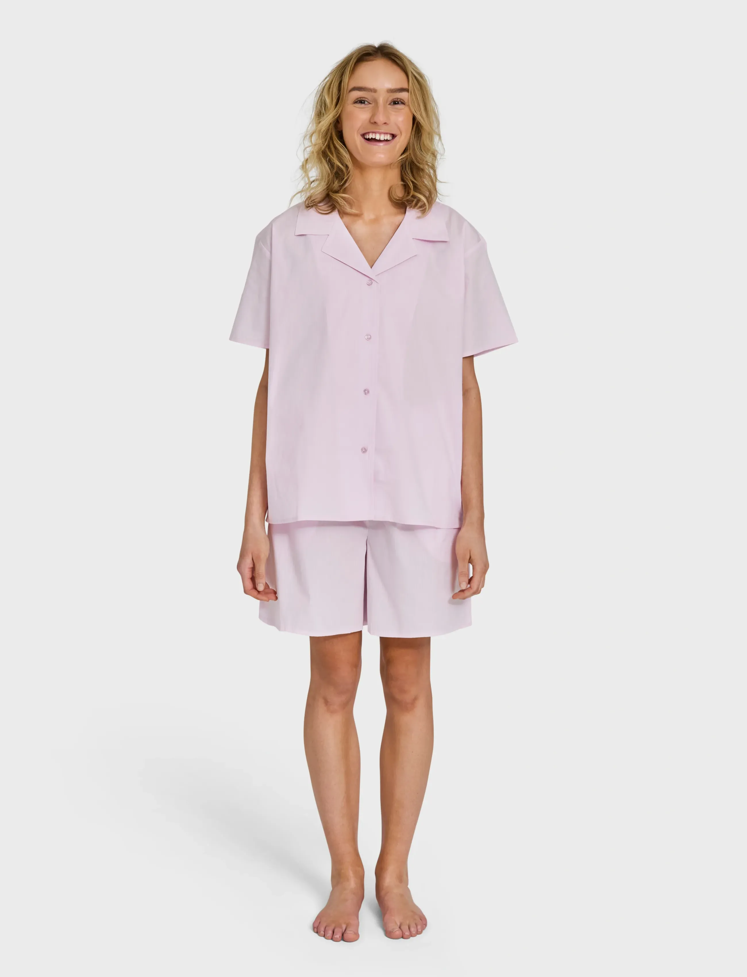 Bongusta Sahej Short Sleeve Shirt, M, Shirts, Rosa - Short-sleeved, Frauen
