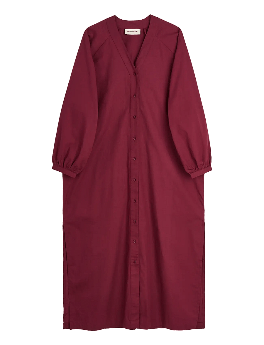 Bongusta - Sahej Dress - sommarklänningar - wine - 1