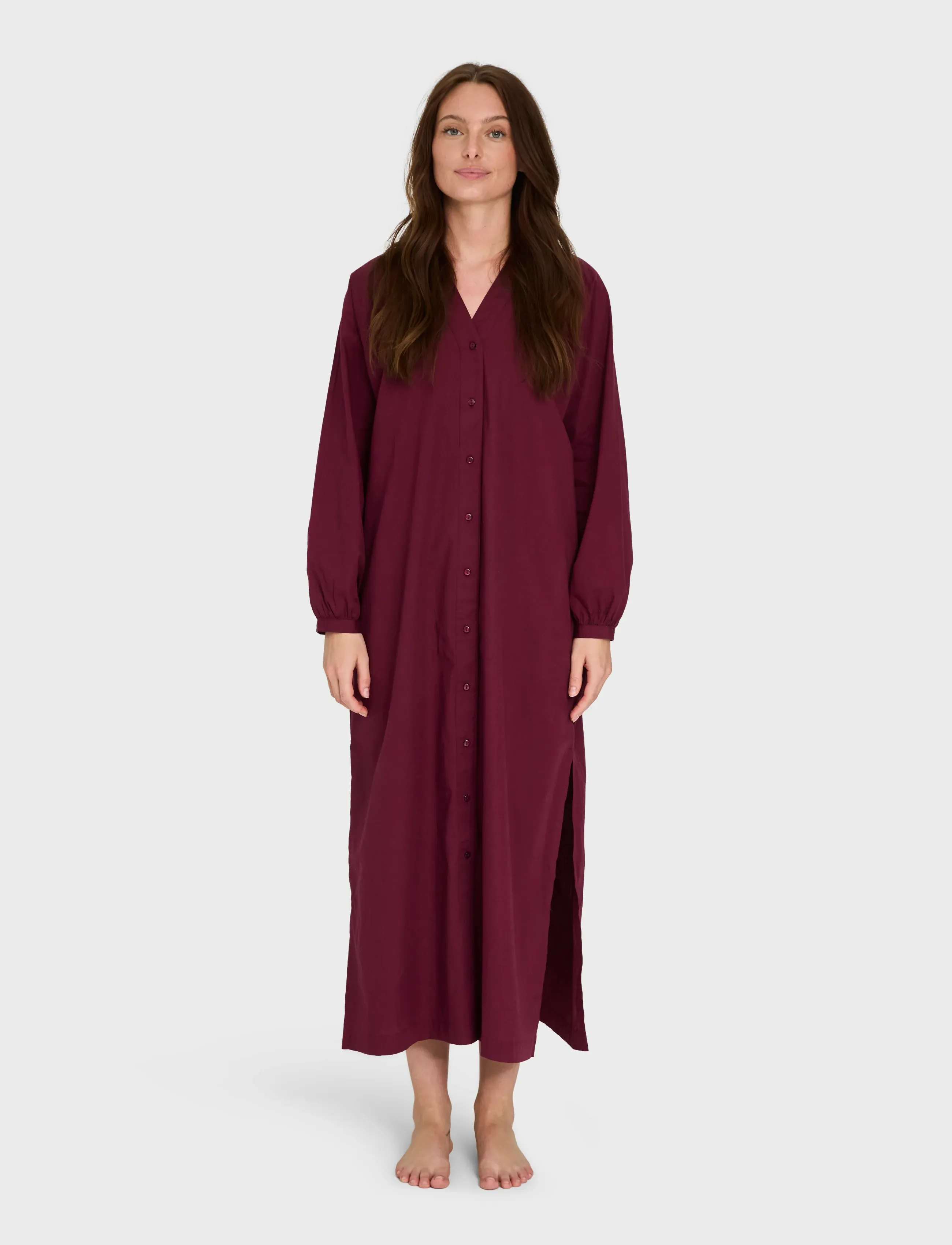 Bongusta Sahej Dress, S/M, Dresses, Burgunderrot - Summer Frauen