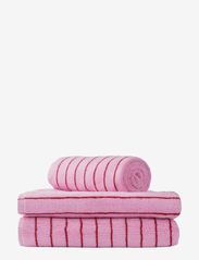 Naram guest towels - BABY PINK AND SKI PATROL RED