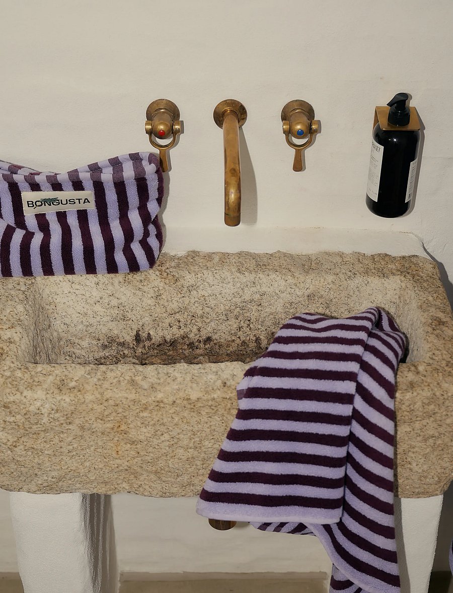 Bongusta - Naram Hand Towels - osta hinna alusel - wine & lavender bluemoonbeam & ultramarine - 0