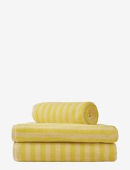 Naram guest towel - PRISTINE AND NEON YELLOW