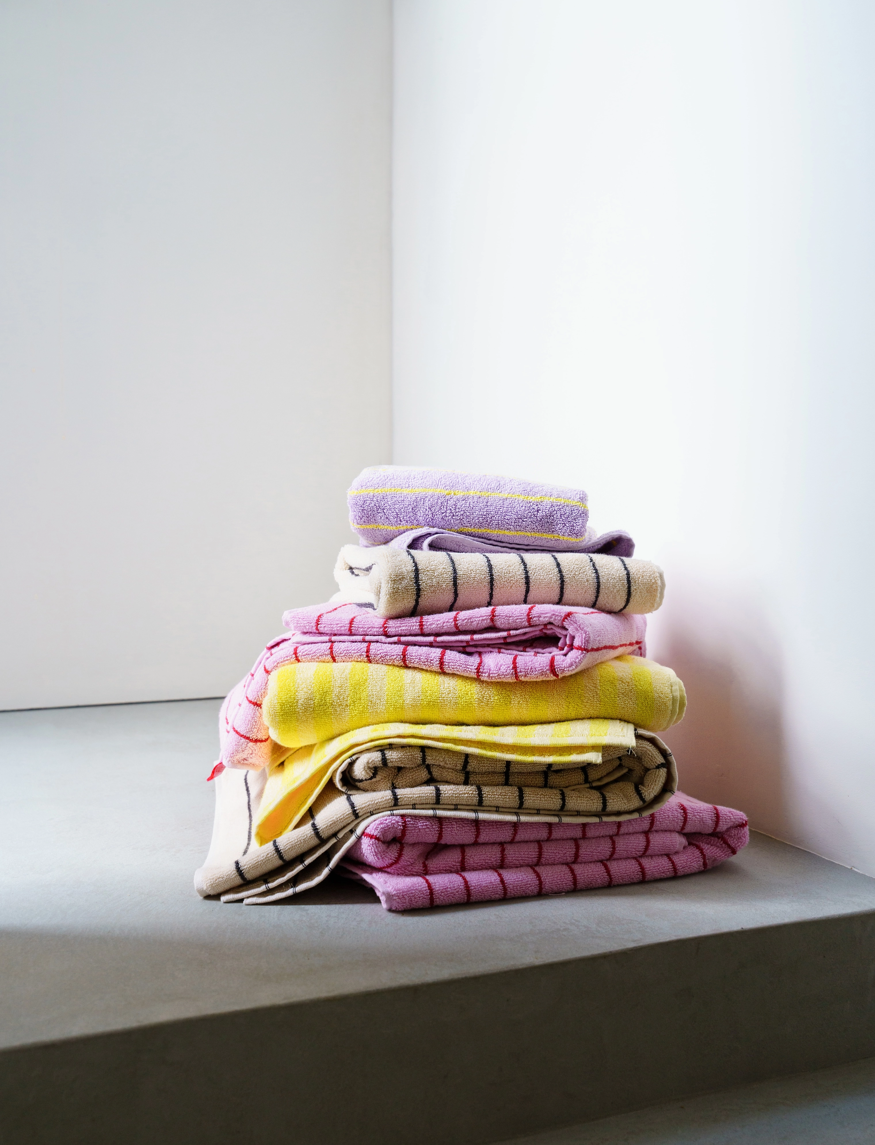 Bongusta - Naram Hand Towels - nach preis einkaufen - pristine and neon yellow - 2