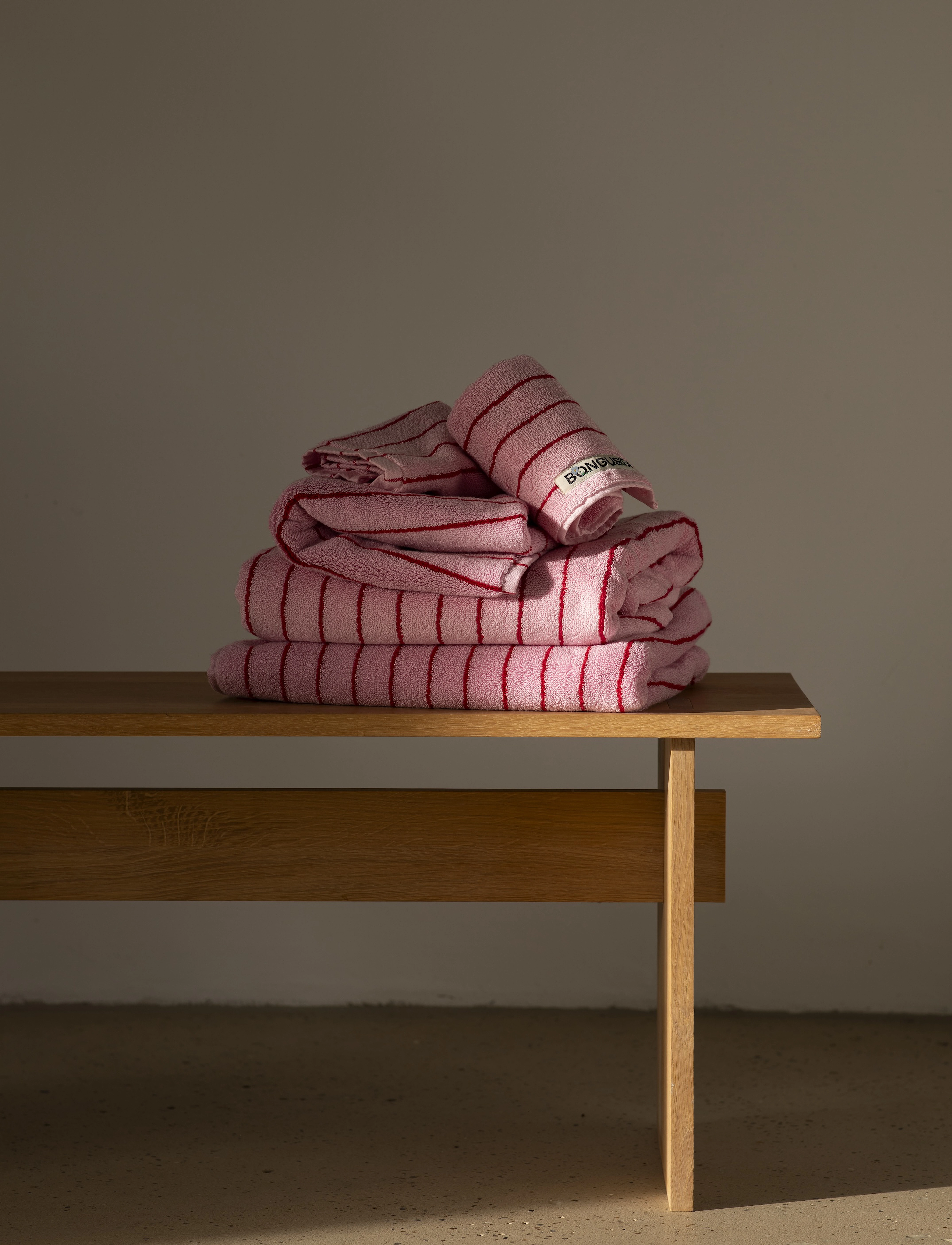 Bongusta - Naram Hand Towels - køb efter pris - baby pink & ski patrol - 3