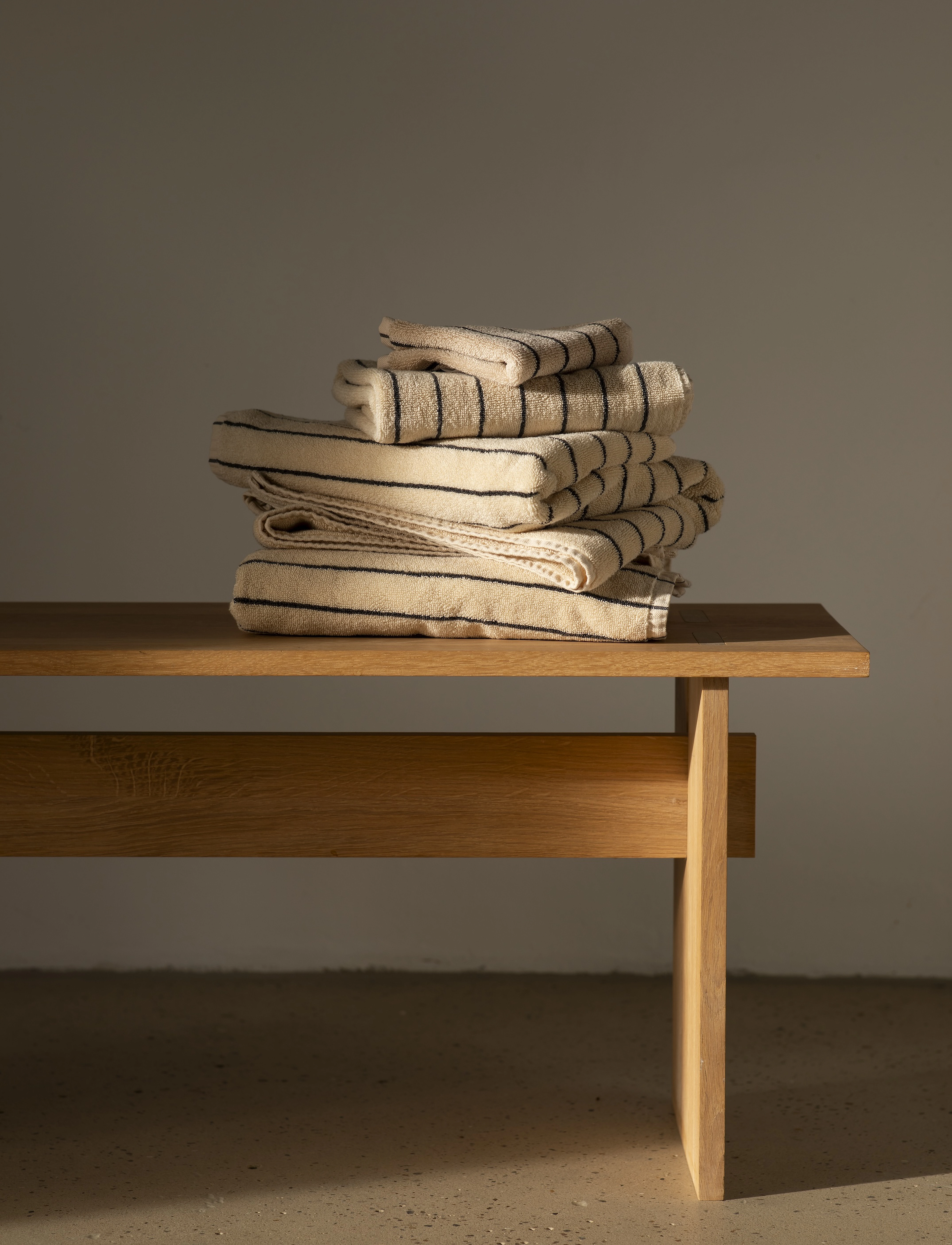 Bongusta - Naram Hand Towels - køb efter pris - creme & ink - 5