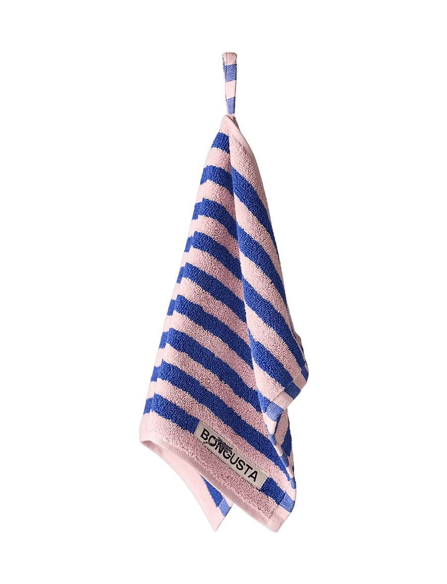 Bongusta - Naram Hand Towels - nach preis einkaufen - dazzling blue & rose - 2