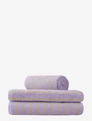 Naram guest towels - LILAC AND NEON YELLOW