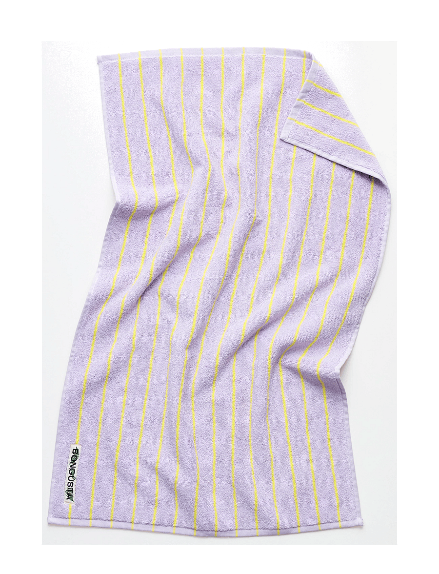 Bongusta - Naram Hand Towels - handtücher & badetücher - lilac and neon yellow - 1