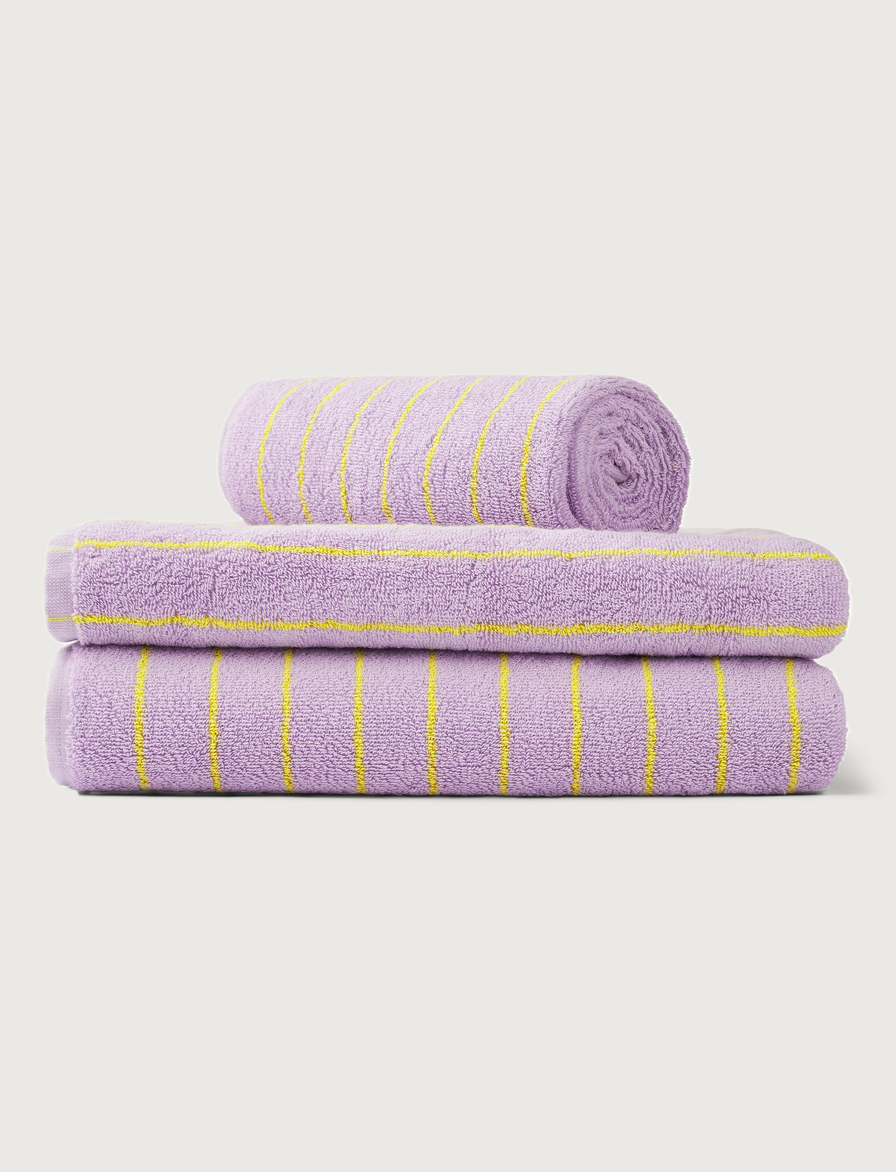 Bongusta - Naram Hand Towels - shop etter pris - lilac and neon yellow - 5