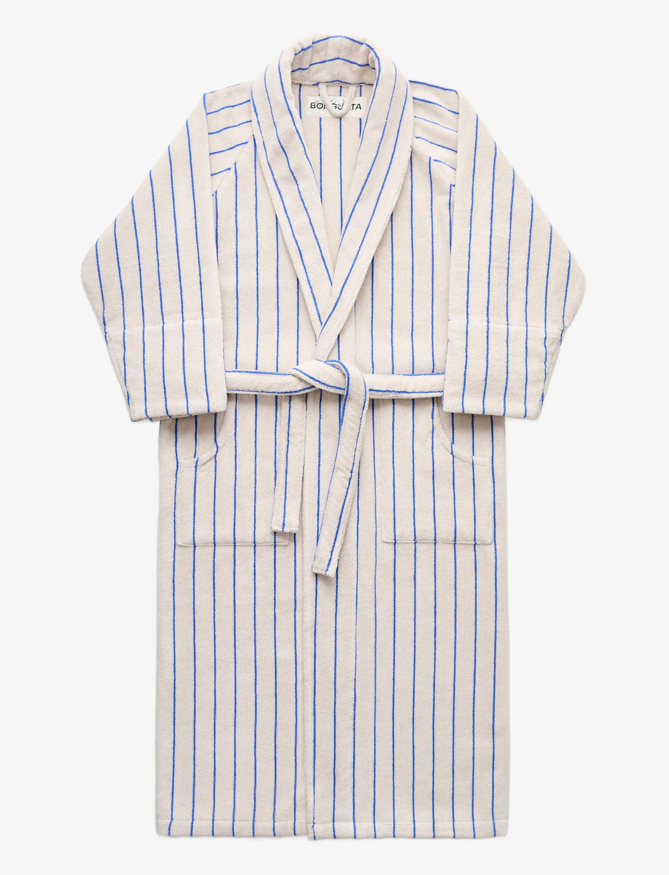 Bongusta - Naram Bathrobe - moonbeam & ultramarine - everyday style - moonbeam & ultramarine - 1