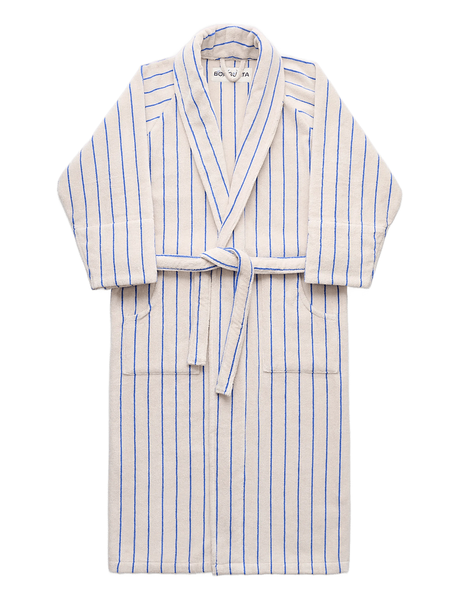 Bongusta - Naram Bathrobe - moonbeam & ultramarine - hverdags stil - moonbeam & ultramarine - 1
