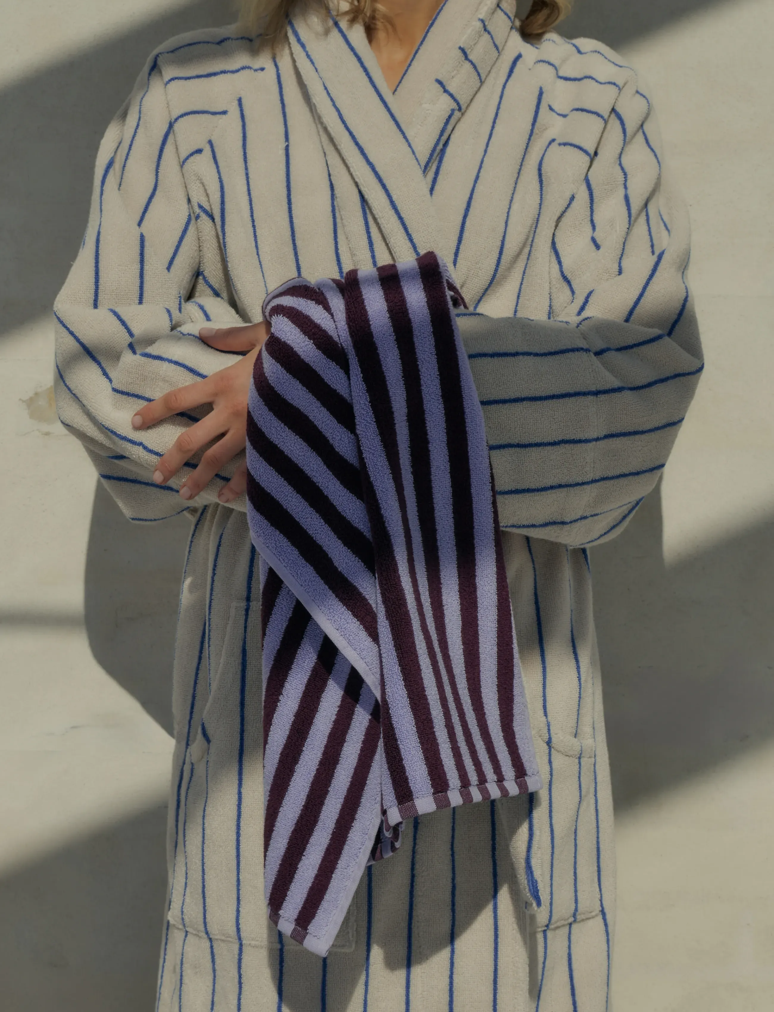 Bongusta - Naram Bathrobe - moonbeam & ultramarine - alltags-style - moonbeam & ultramarine - 2