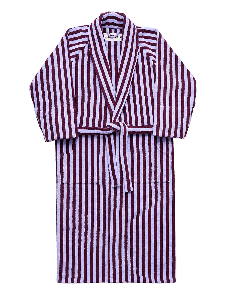 Bongusta - Naram Bathrobe - wine & lavender blue - alltags-style - wine & lavender blue - 1