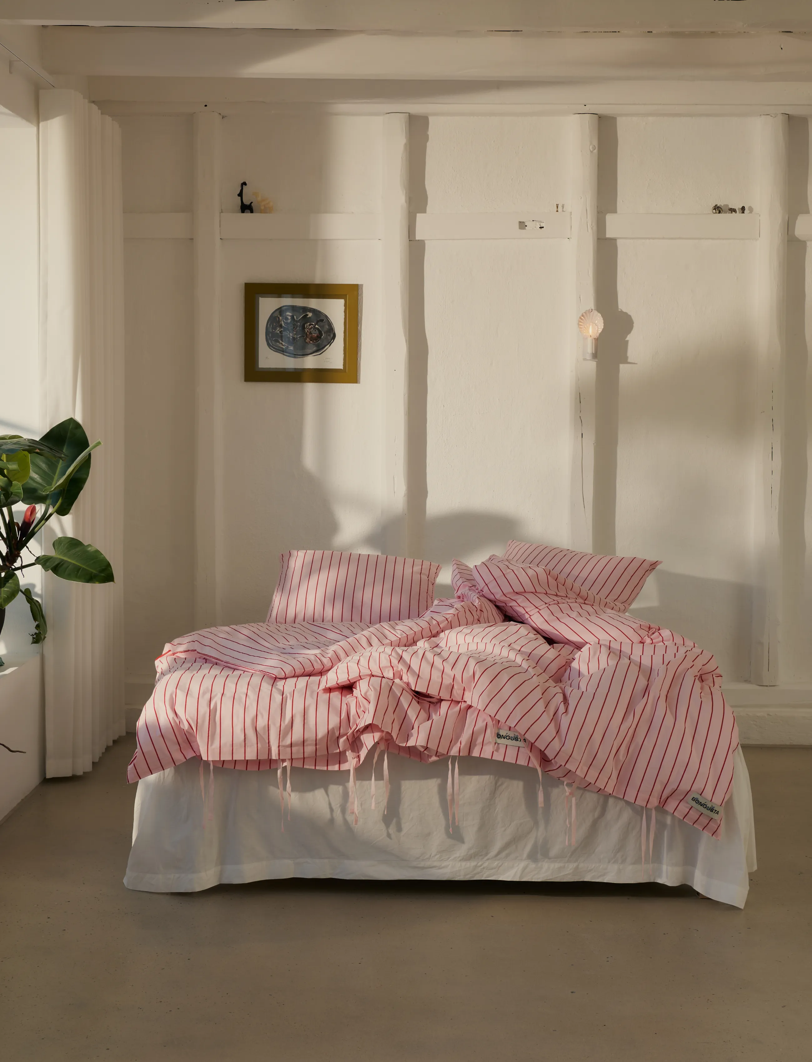 Bongusta - Percale Bed Linen Set - baby pink & ski patrol - 0