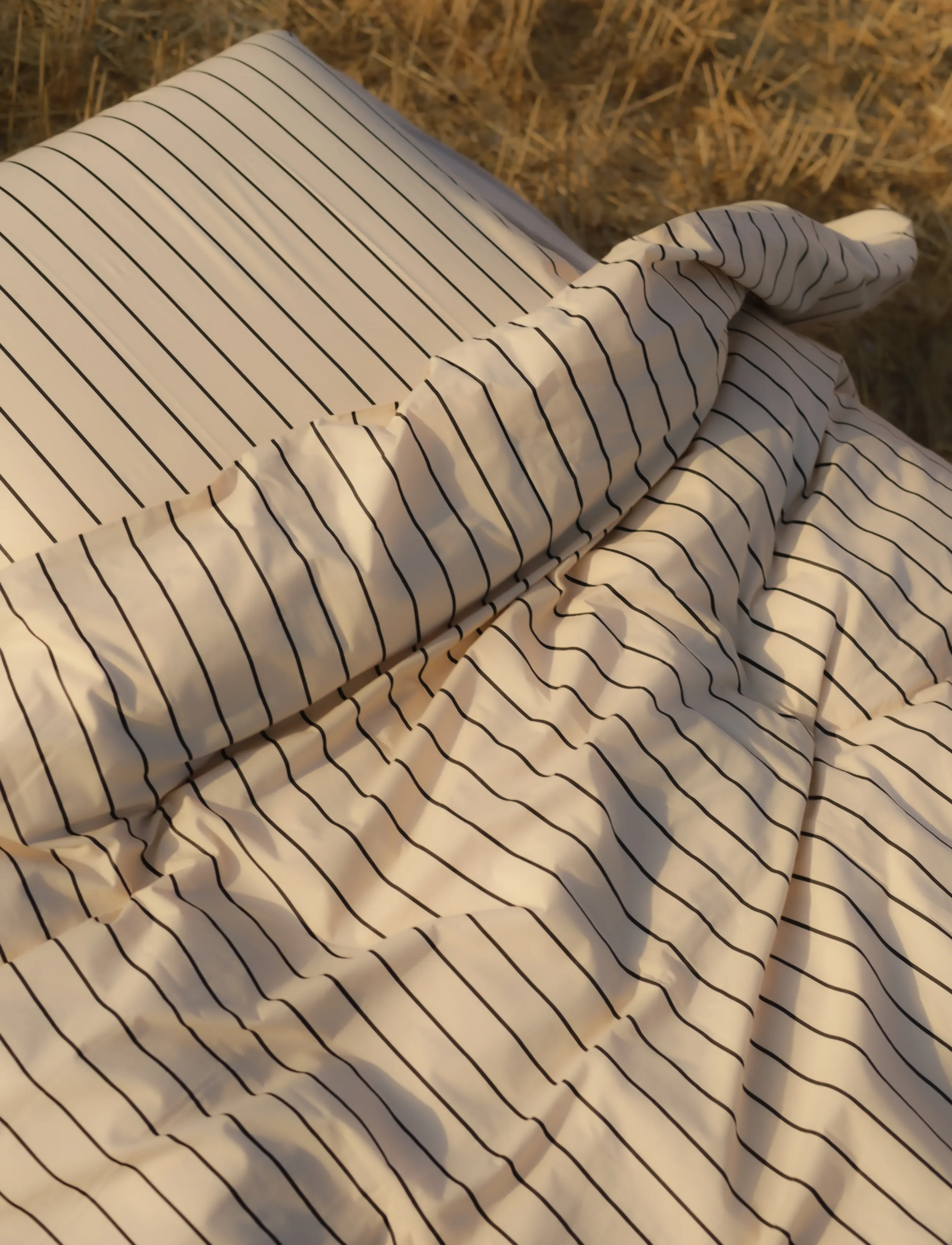 Bongusta - Percale Bed Linen Set - creme & ink - 4