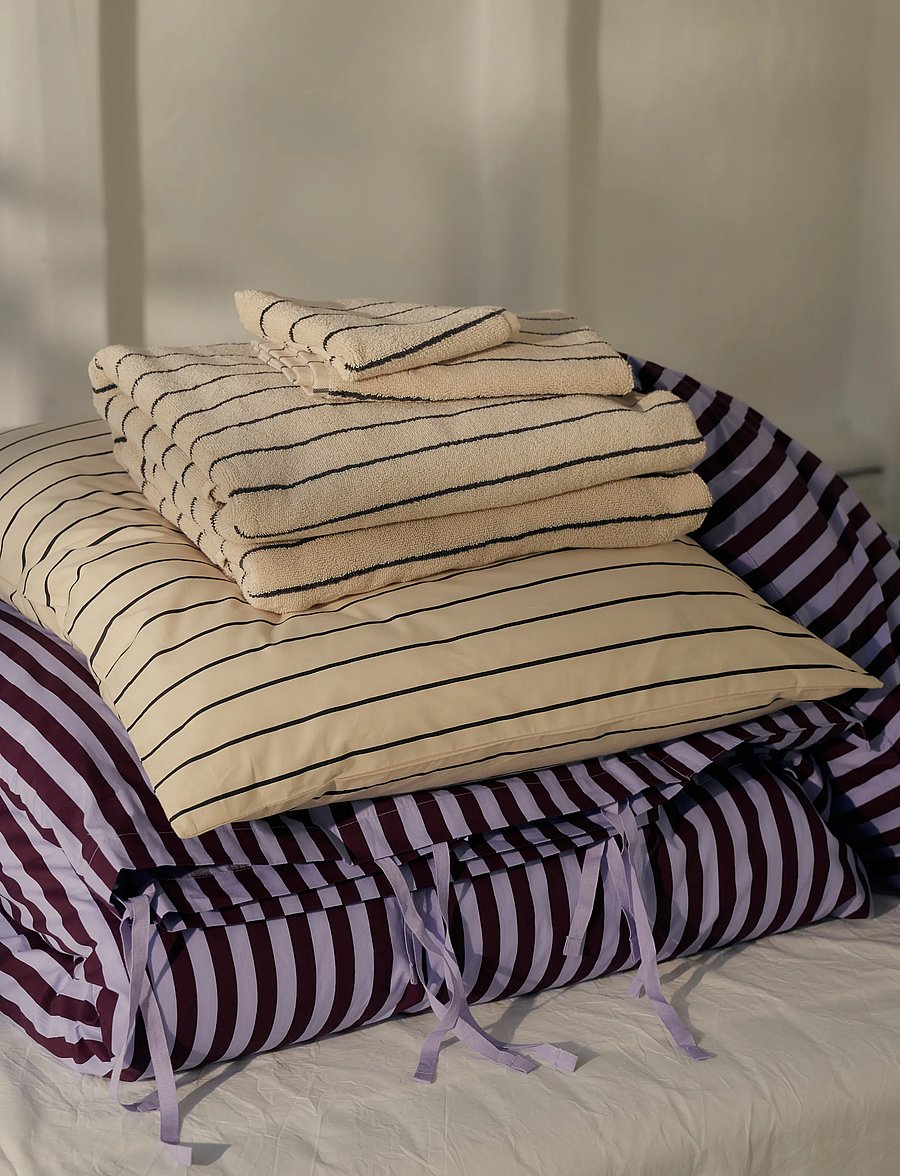 Bongusta - Percale Bed Linen Set - osta hinna alusel - wine & lavender blue - 0