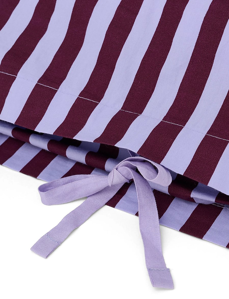 Bongusta - Percale Bed Linen Set - osta hinna alusel - wine & lavender blue - 4
