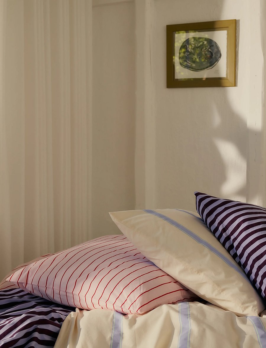 Bongusta - Percale Pillow Case - padjapüürid - baby pink & ski patrol - 2