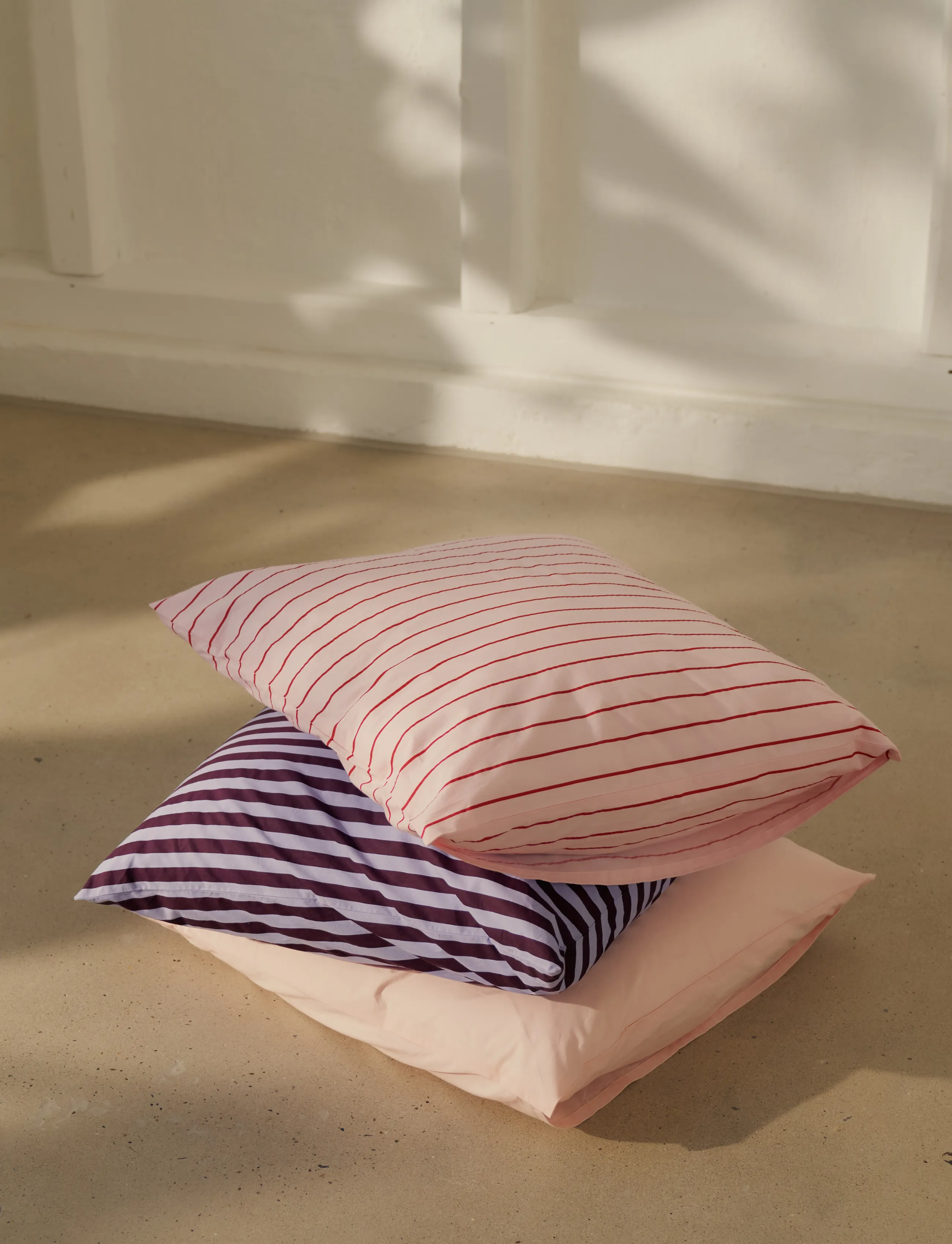 Bongusta - Percale Pillow Case - wine & lavender blue - 3