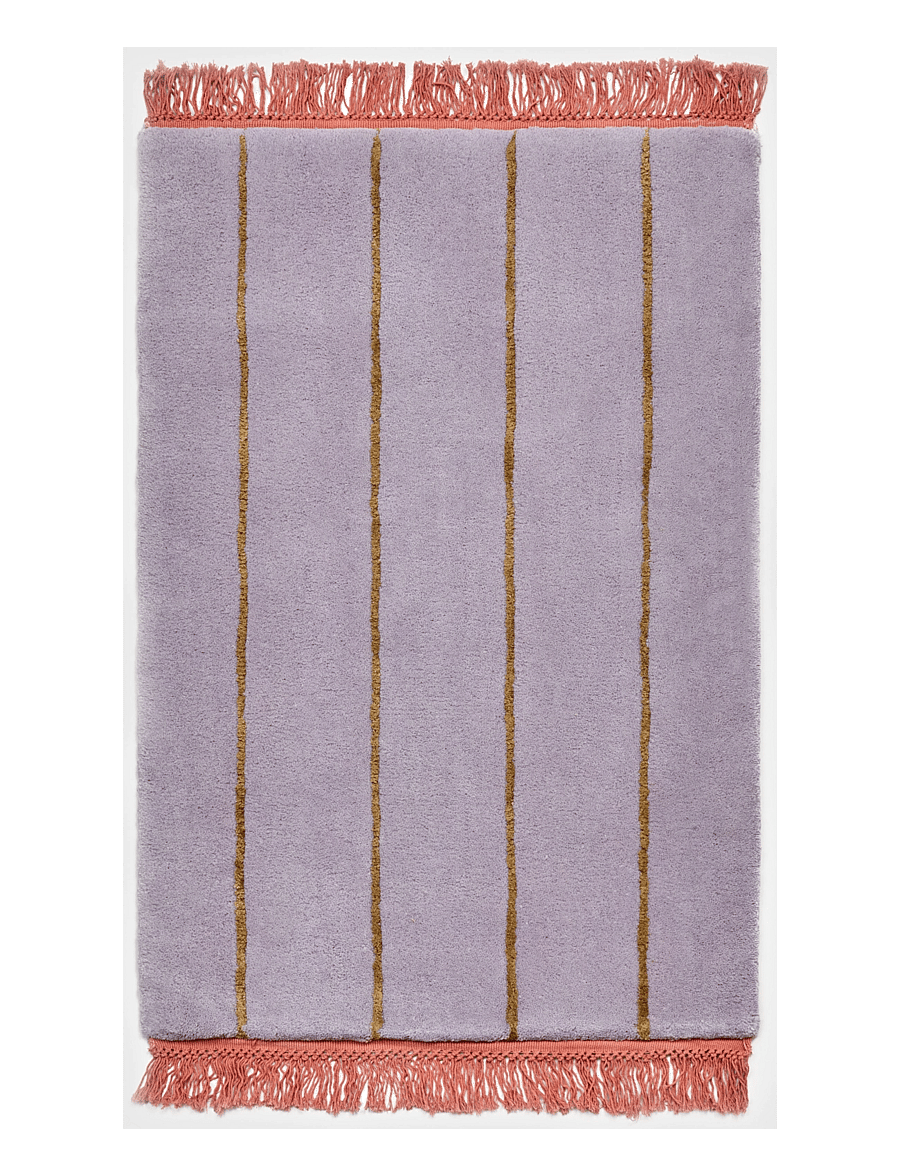 Bongusta - Pinstripe Rug 60 x 90 cm - wollteppiche - iris & bistre - 0