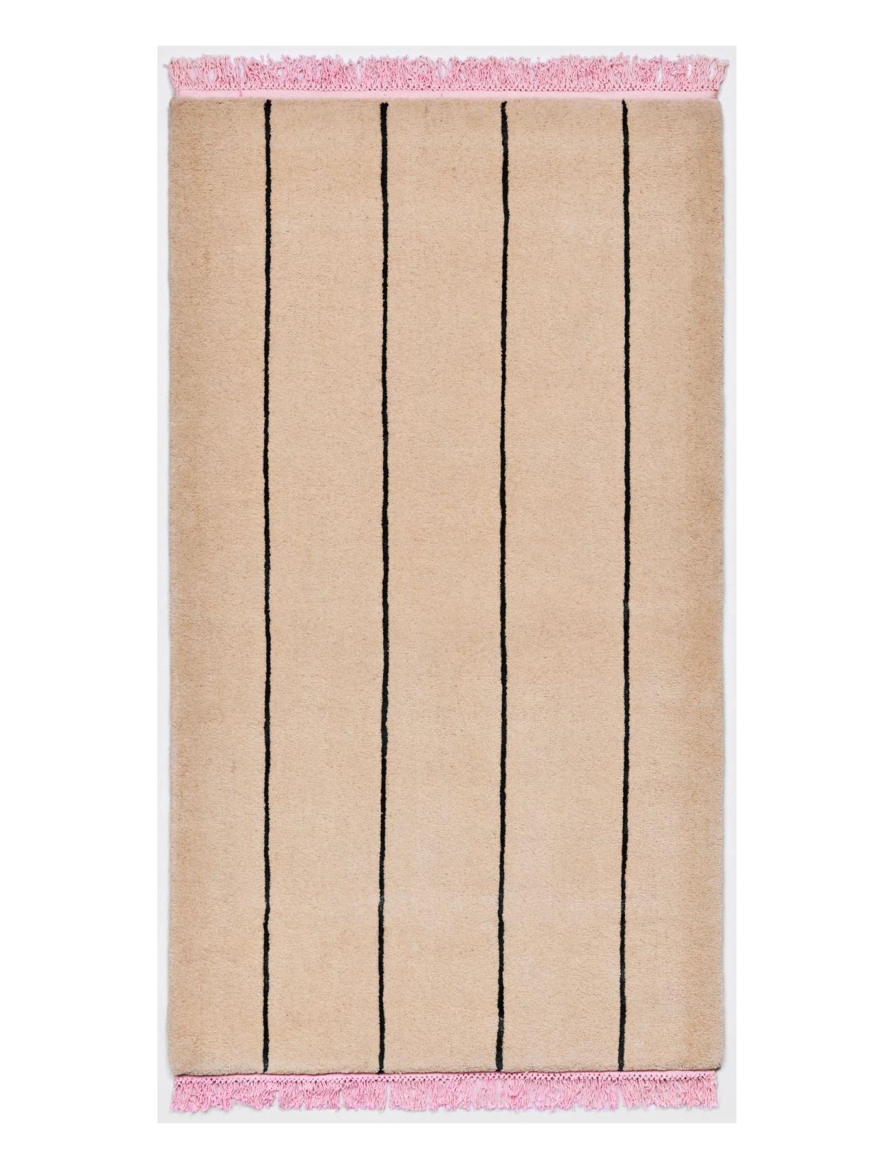 Bongusta Pinstripe Rug 90 x 160 cm - Tekstiler - CREME & INK / cream
