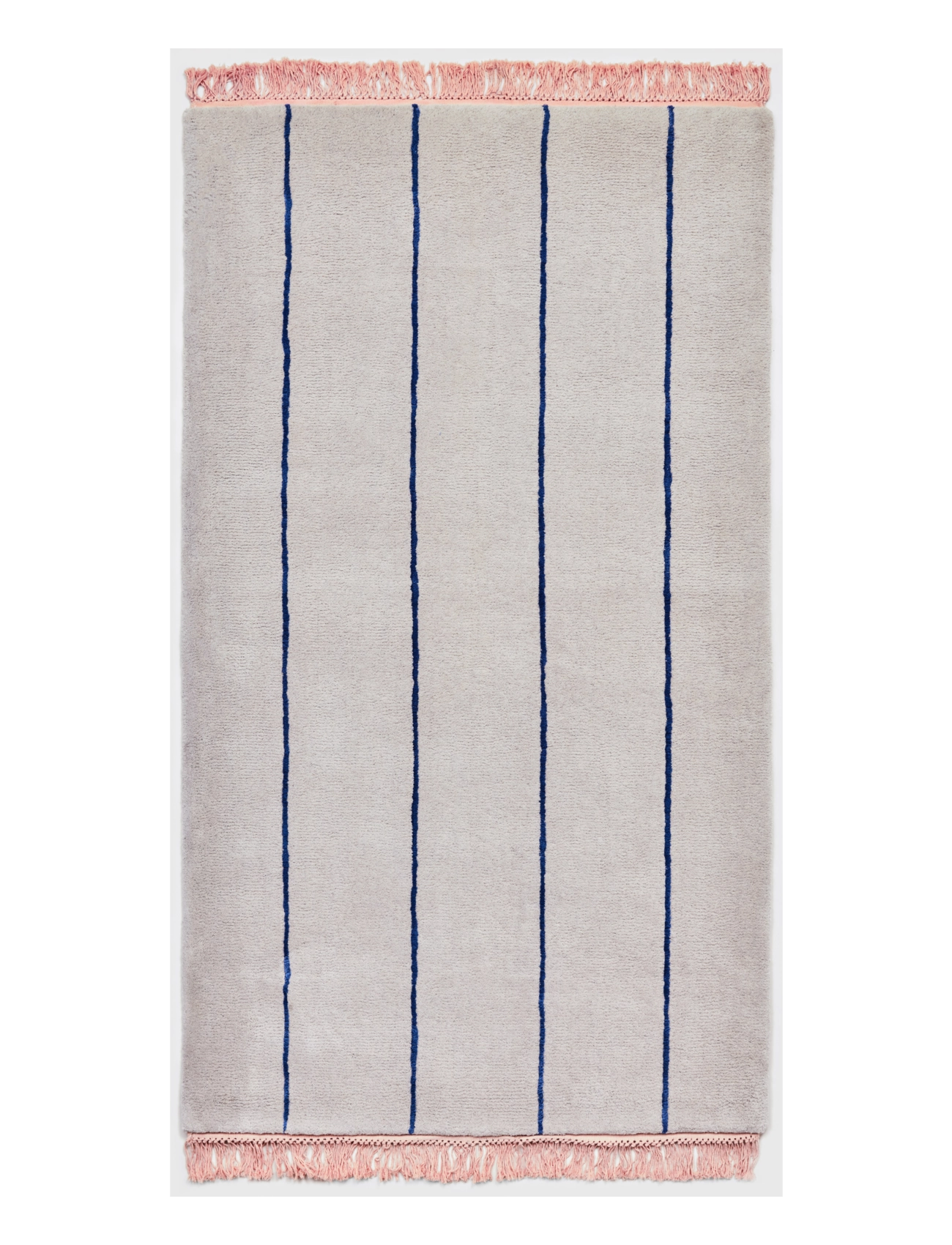 Bongusta Pinstripe Rug 90 x 160 cm - Tekstiler - MOONBEAM & ULTRAMARINE / grey